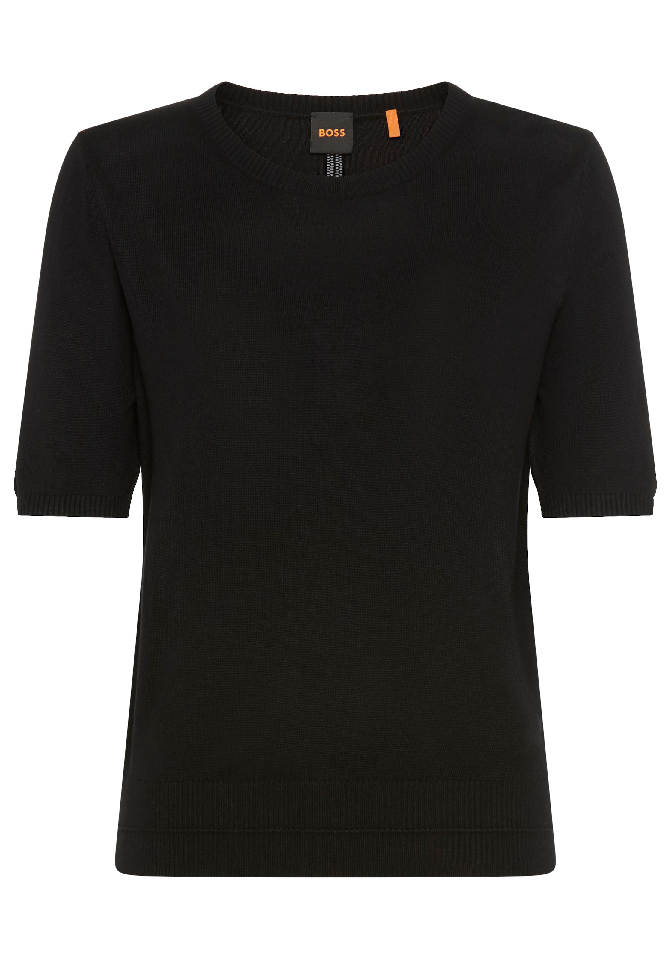 BOSS ORANGE Kurzarmpullover "Fiaffusa Premium Damenmode", mit dezentem Ajou günstig online kaufen