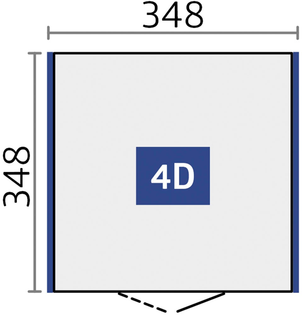 Biohort Gerätehaus »NEO Gr. 4D, verschiedene Farben« stylisches Gartenhaus mit Flachdach