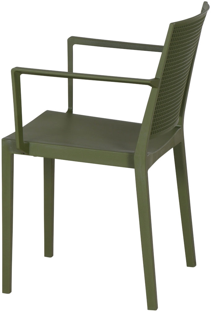 Siena Garden Gartensessel »Square 2er Set Stapelsessel olive« Set, 2 Stk. tlg. Gestell, Polypropylen/Glasfaser