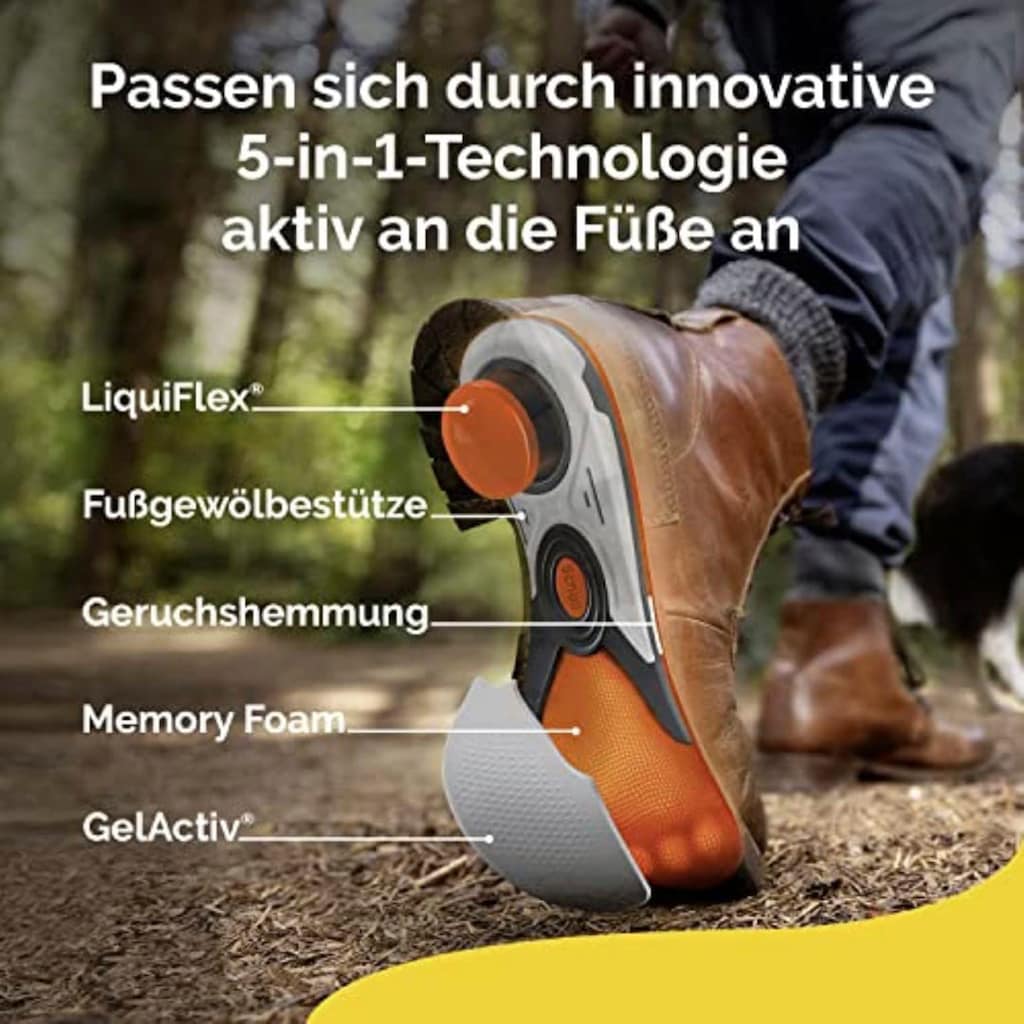 Scholl Einlegesohlen »LiquiFlex Extra Support«, Komforteinlegesohlen - Mehr Polsterung durch Memory Foam