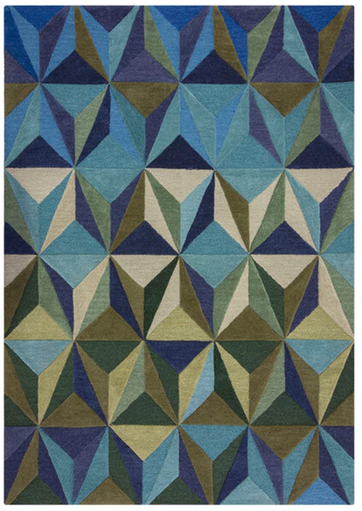 FLAIR RUGS Wollteppich "Reverie" rechteckig 10 mm Höhe Geometrischer Teppic günstig online kaufen