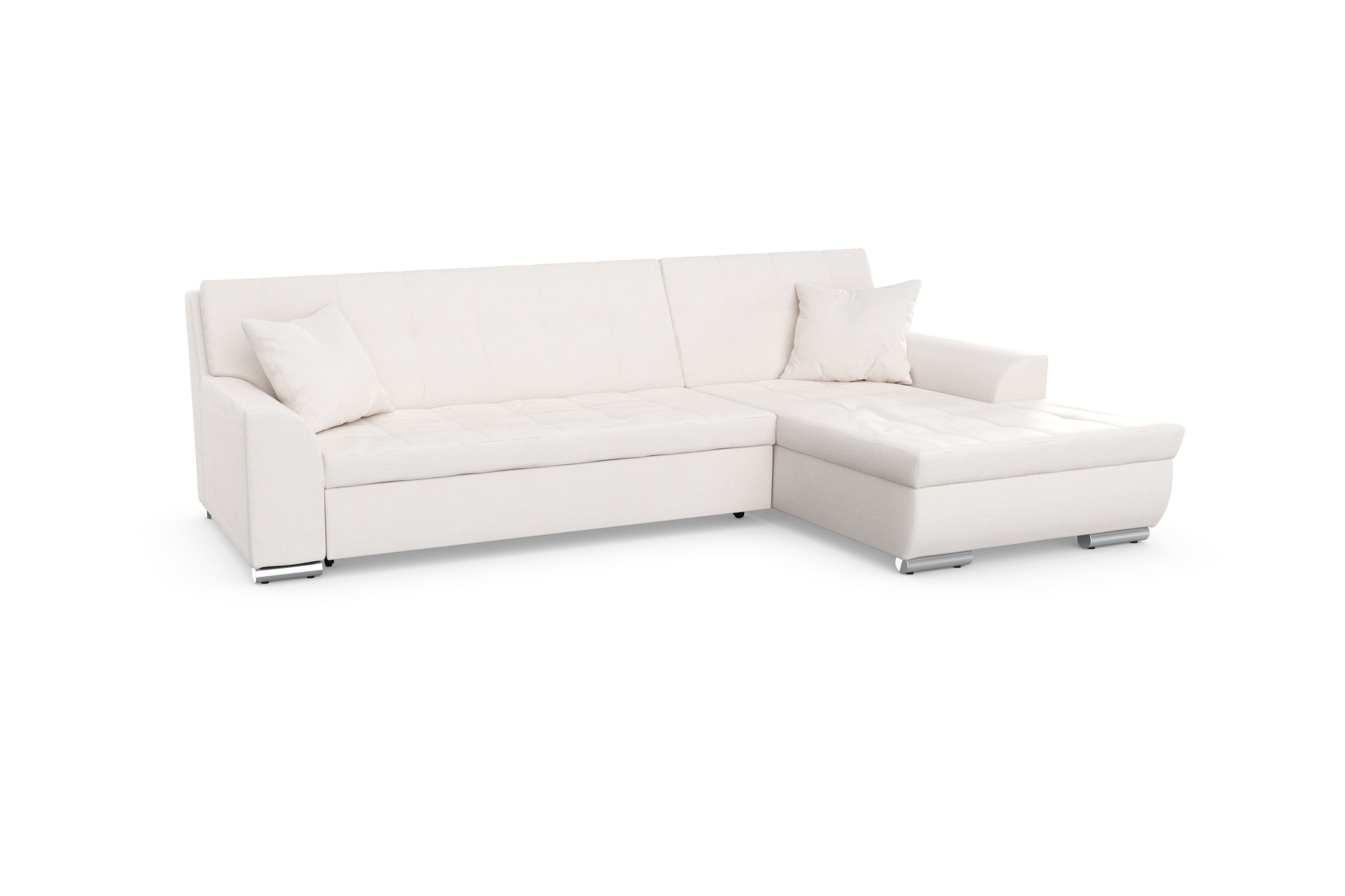 DOMO collection Ecksofa Treviso, wahlweise mit Bettfunktion, incl. Zierkissen