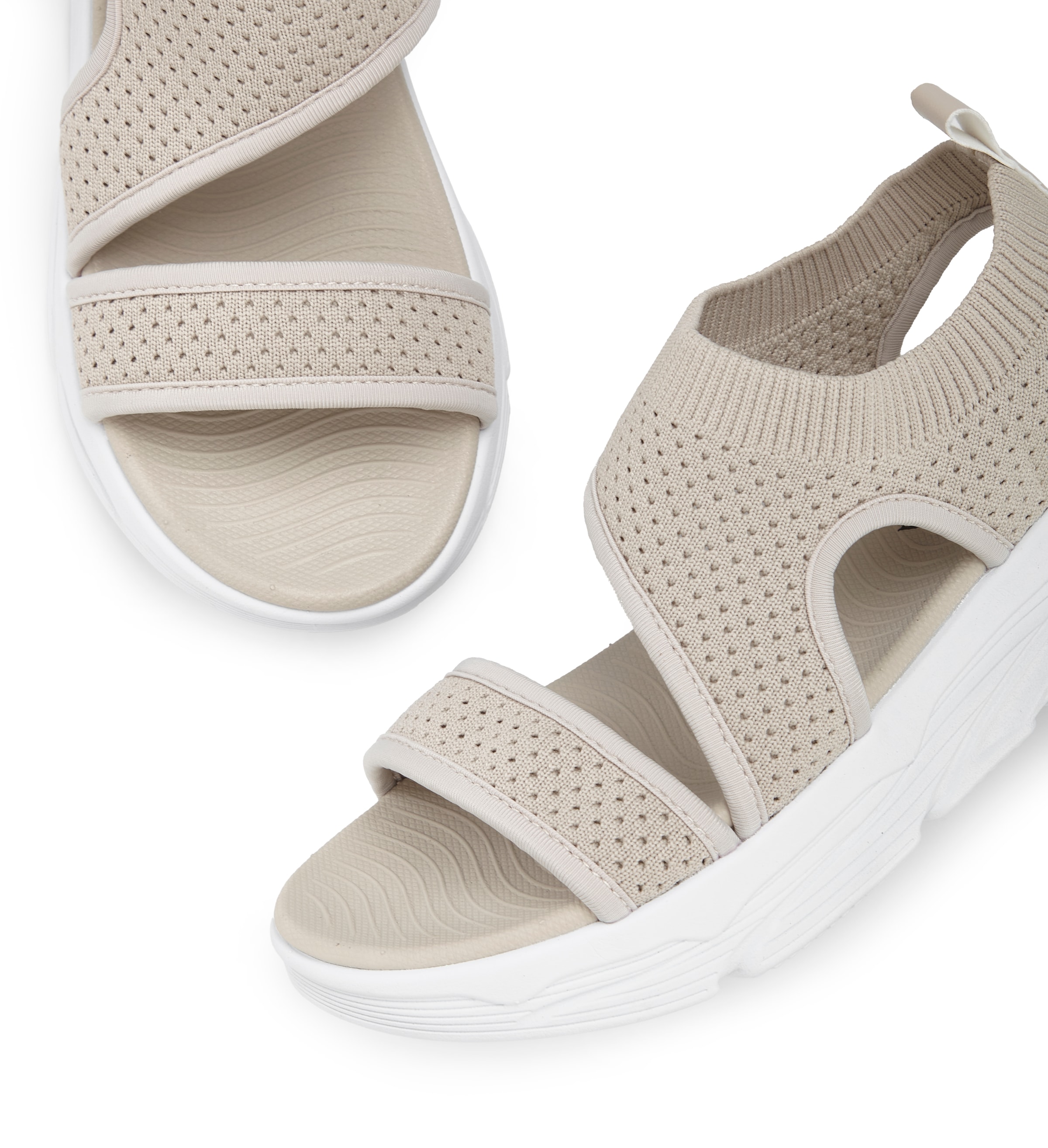 LASCANA Sandale »Sommerschuh«  Sandalette, Sommerschuh aus elastischem Textil besonders leicht VEGAN