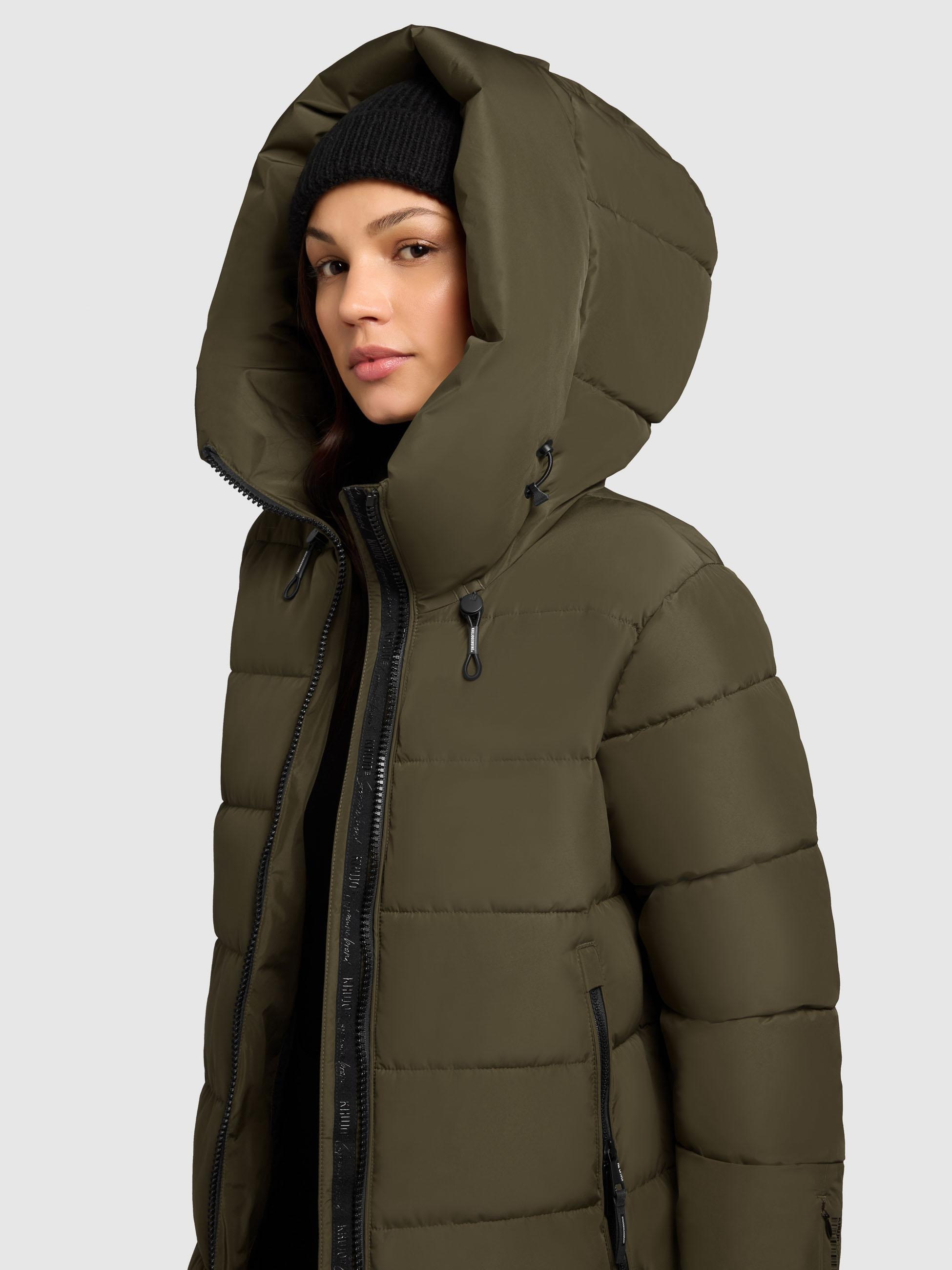 khujo Steppmantel »Jilias5-YM«, warmer Damen Wintermantel mit Kapuze und großen Taschen