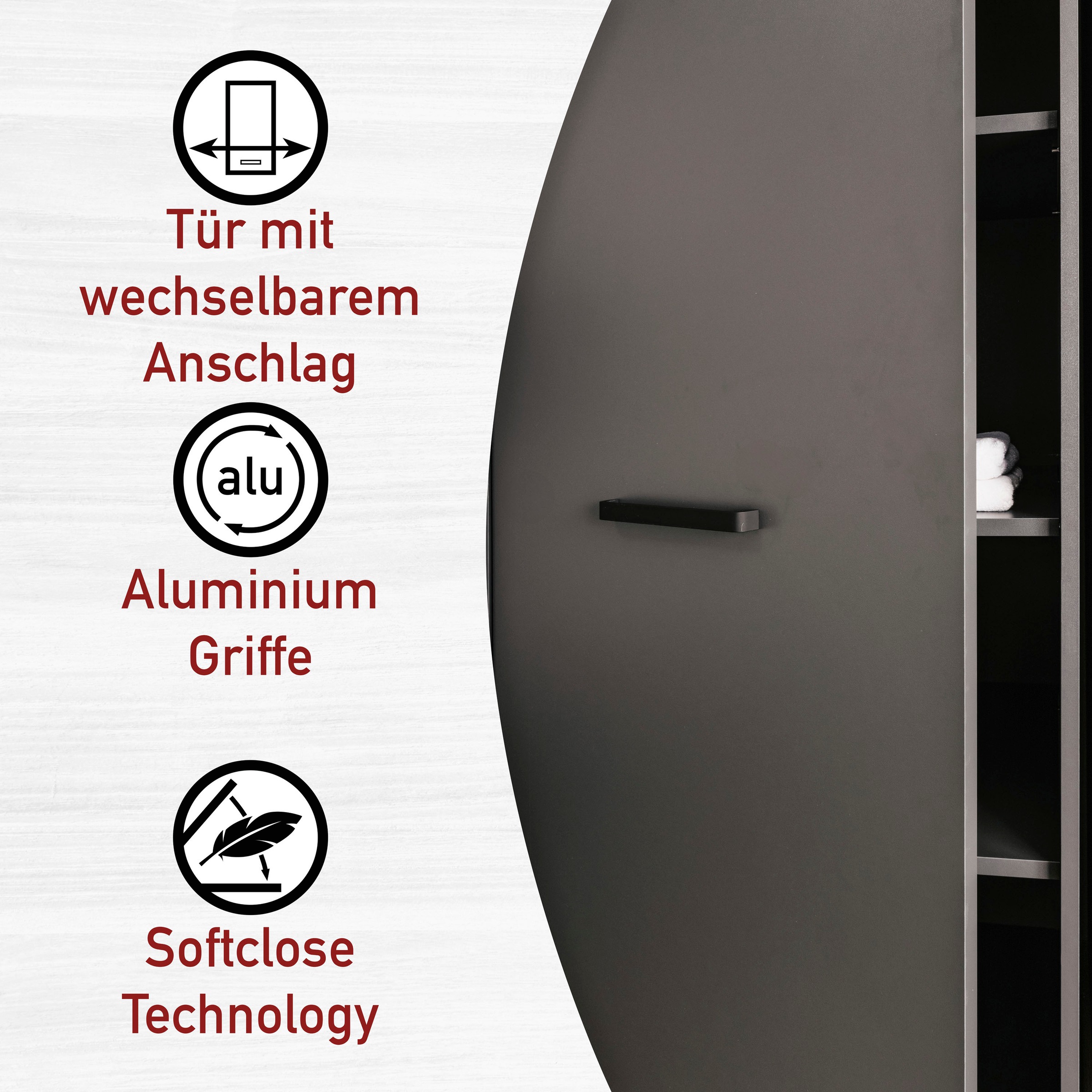Inter Link Mehrzweckschrank-Set »Norela, Waschmaschinenumbauschrank, Geräteschrank mit Wäscheschrank« 8 Stk. tlg.
