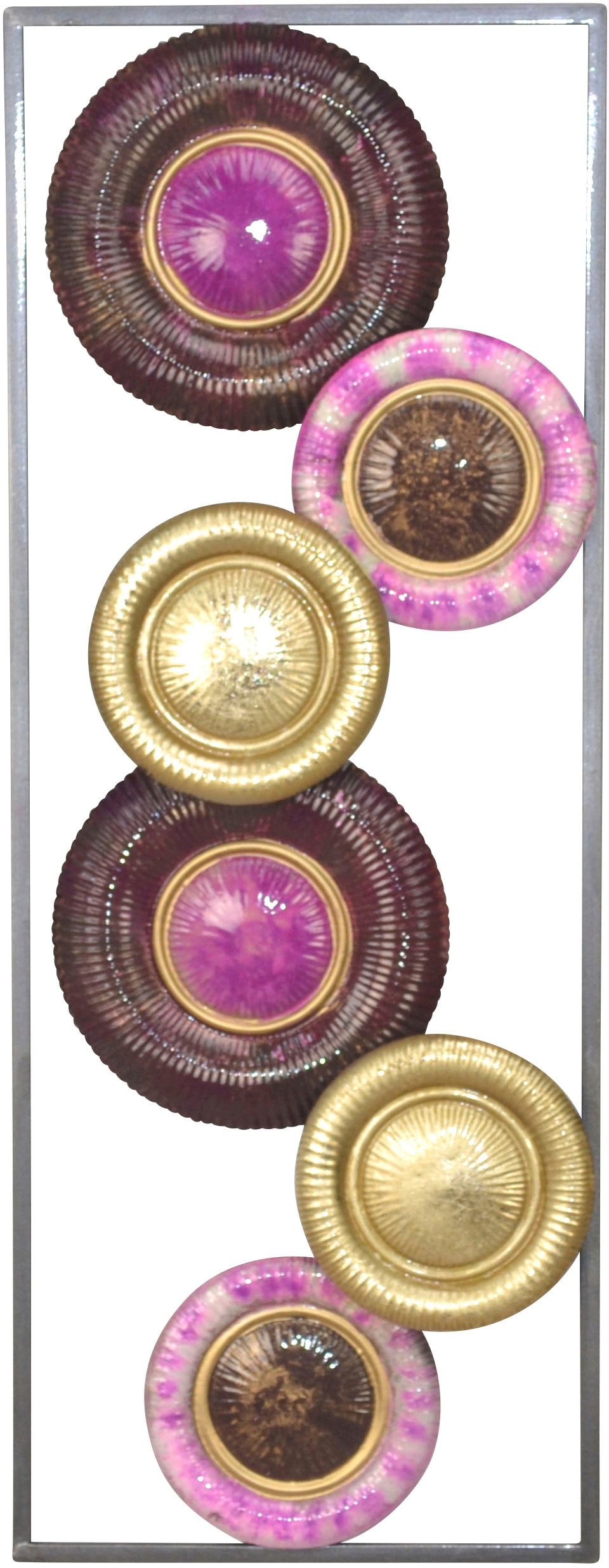 HOFMANN LIVING AND MORE Wanddekoobjekt "Wanddekoration" gerahmte Kreise in günstig online kaufen