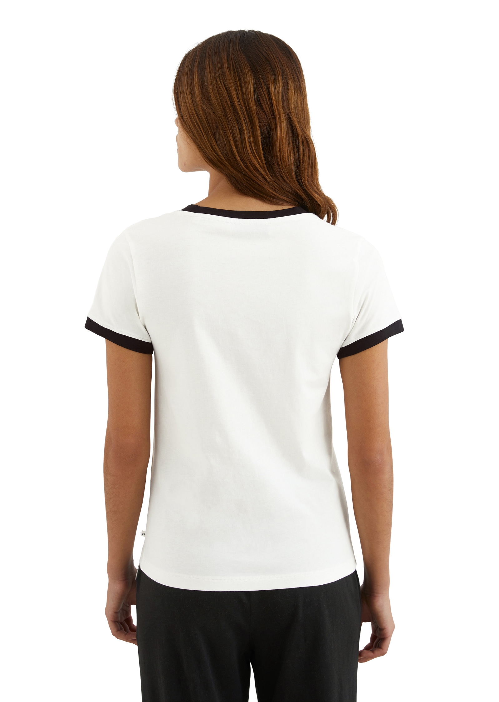 Marc O'Polo T-Shirt »Mix & Match Jersey«, Kontrast-Details, Rundhalsausschnitt, Regular Fit, Single Jersey