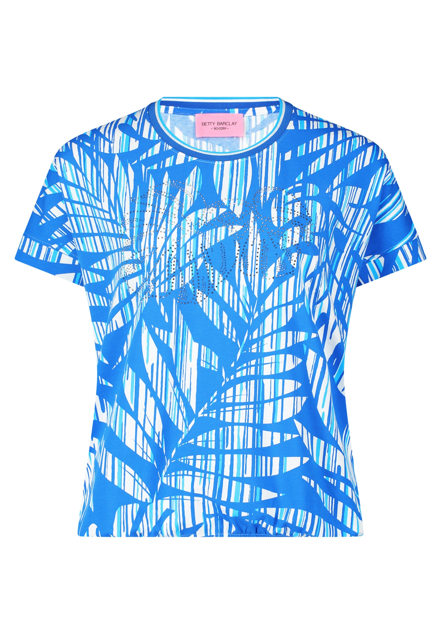 Betty Barclay Kurzarmshirt »Betty Barclay Damen Casual-Shirt mit Gummizug«, (1 tlg.), Glitzersteine