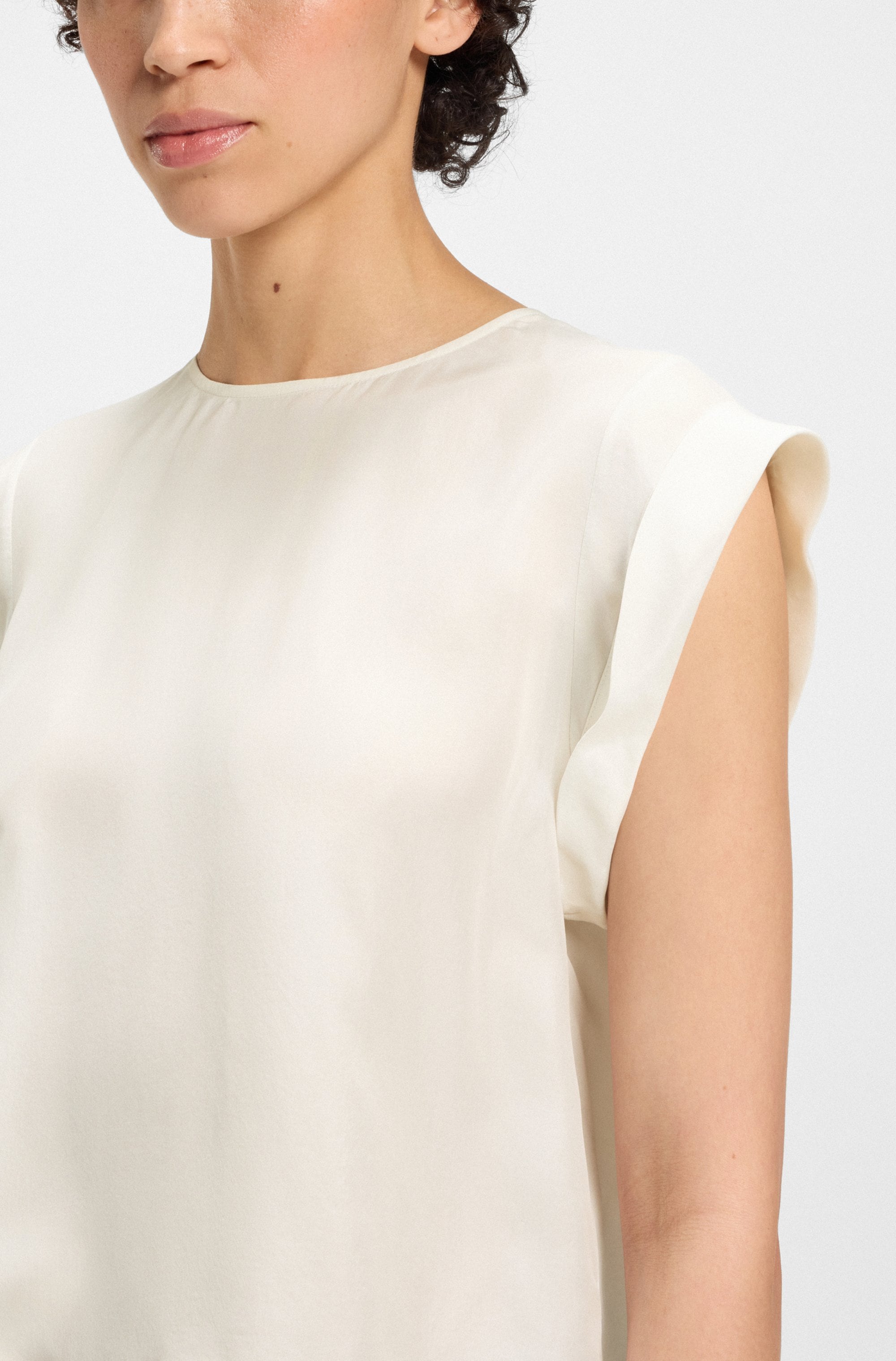 BOSS ORANGE Shirtbluse »Irnette Premium Damenmode«, mit Ärmelaufschlag