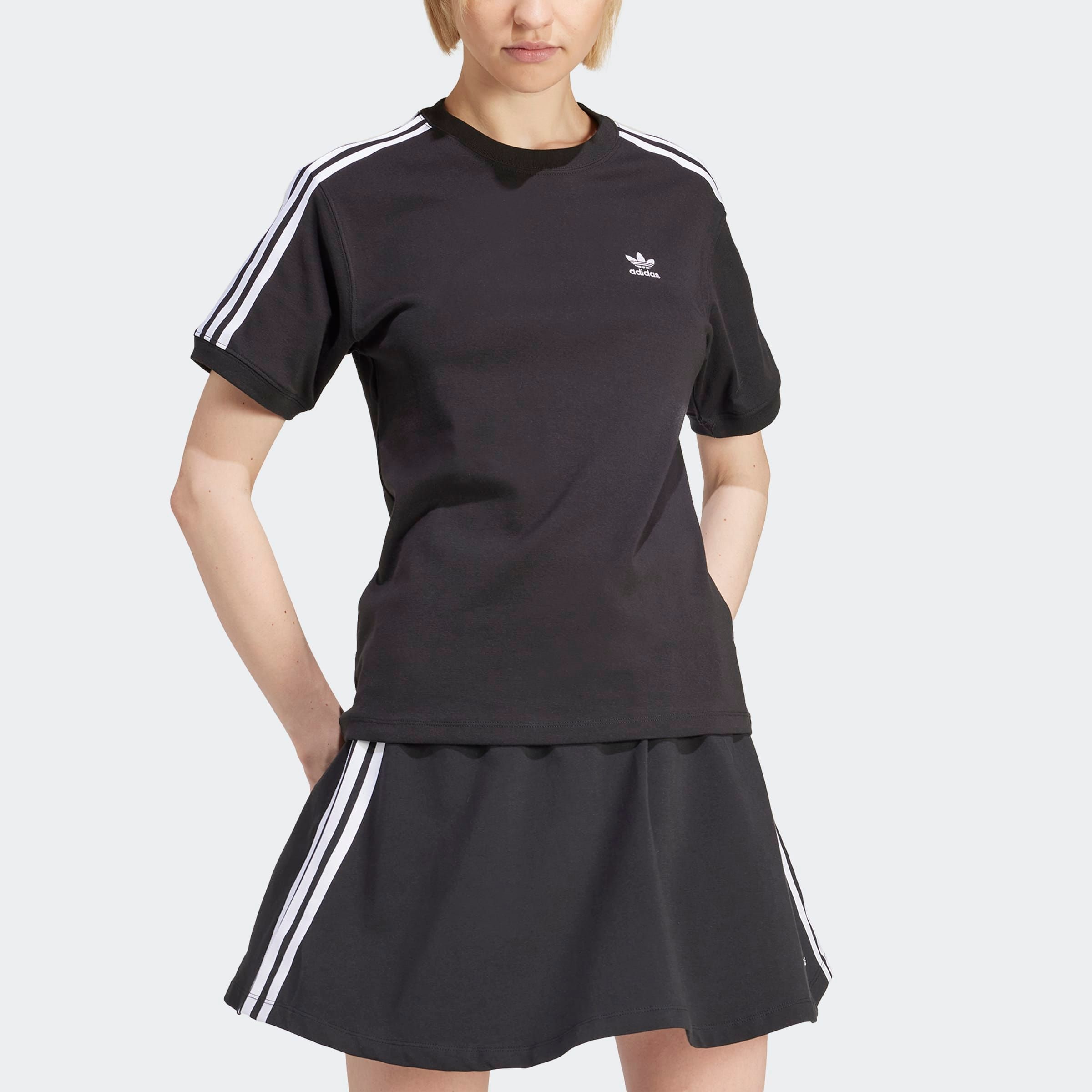 adidas Originals T-Shirt »3 STRIPE TEE«, drei Streifen Shirt mit Trefoil Logo