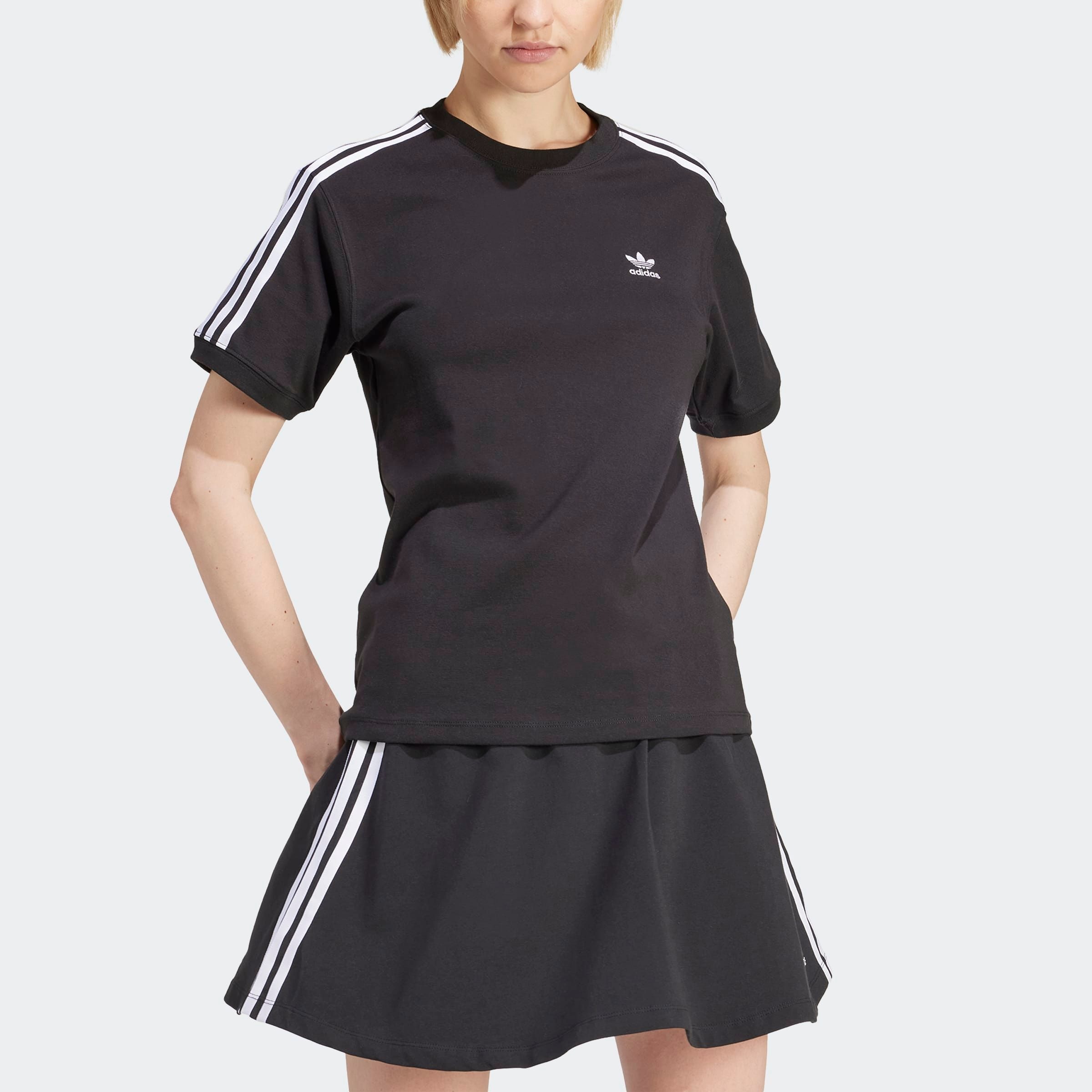 adidas Originals T-Shirt "3 STRIPE TEE", drei Streifen Shirt mit Trefoil Lo günstig online kaufen