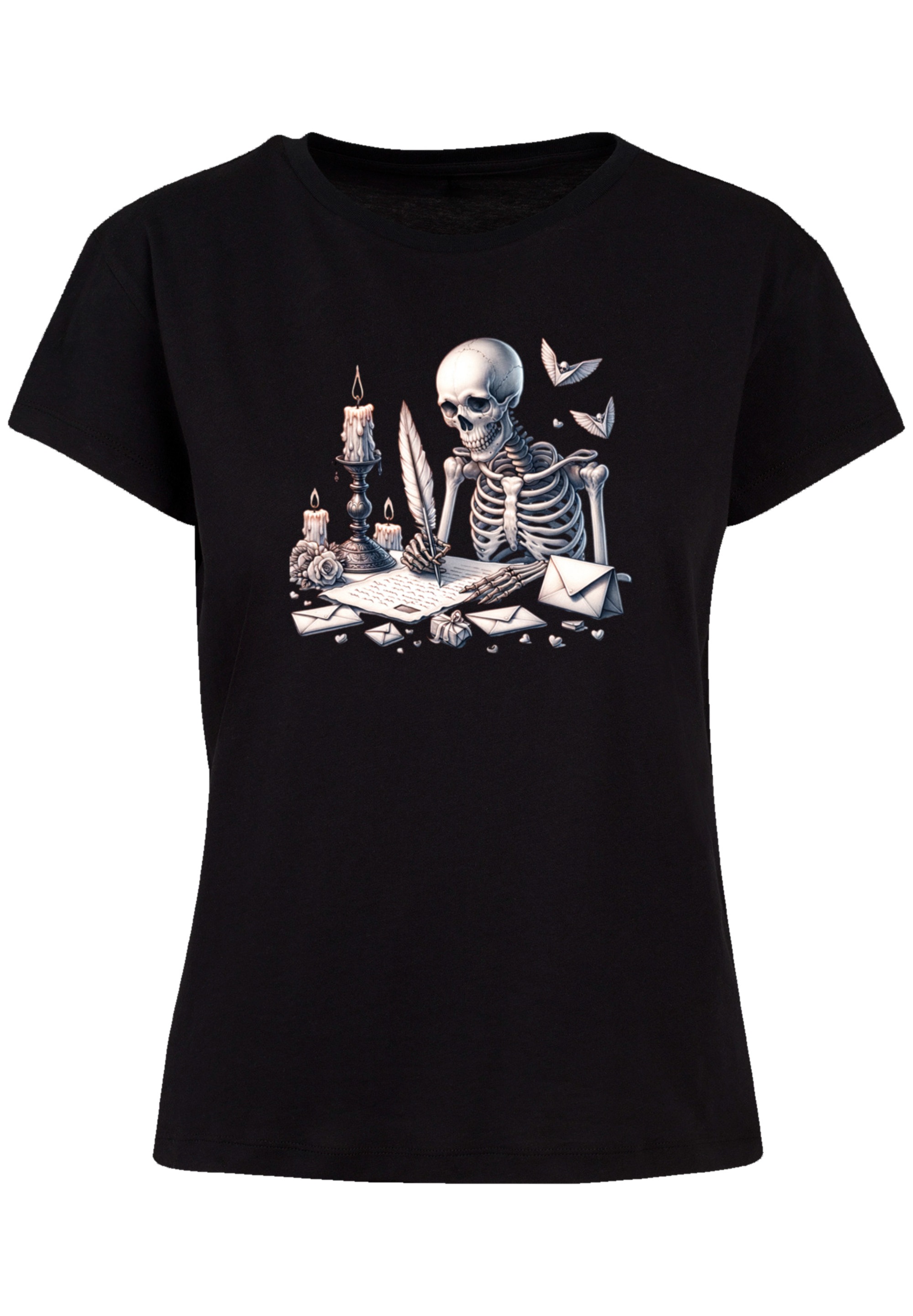 F4NT4STIC T-Shirt »Skelett Liebesbrief Valentinstag«, Premium Qualität