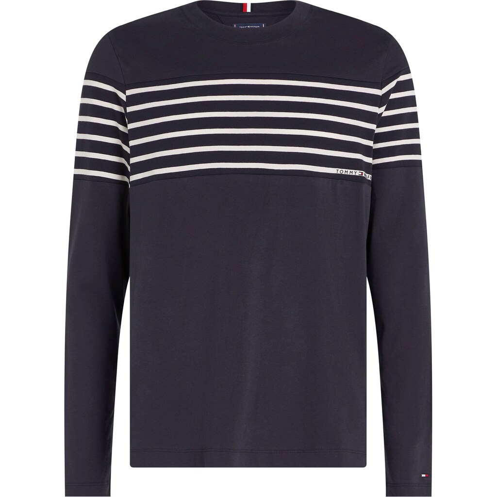 Tommy Hilfiger Rundhalsshirt »PLACEMENT STRIPED LS TEE«