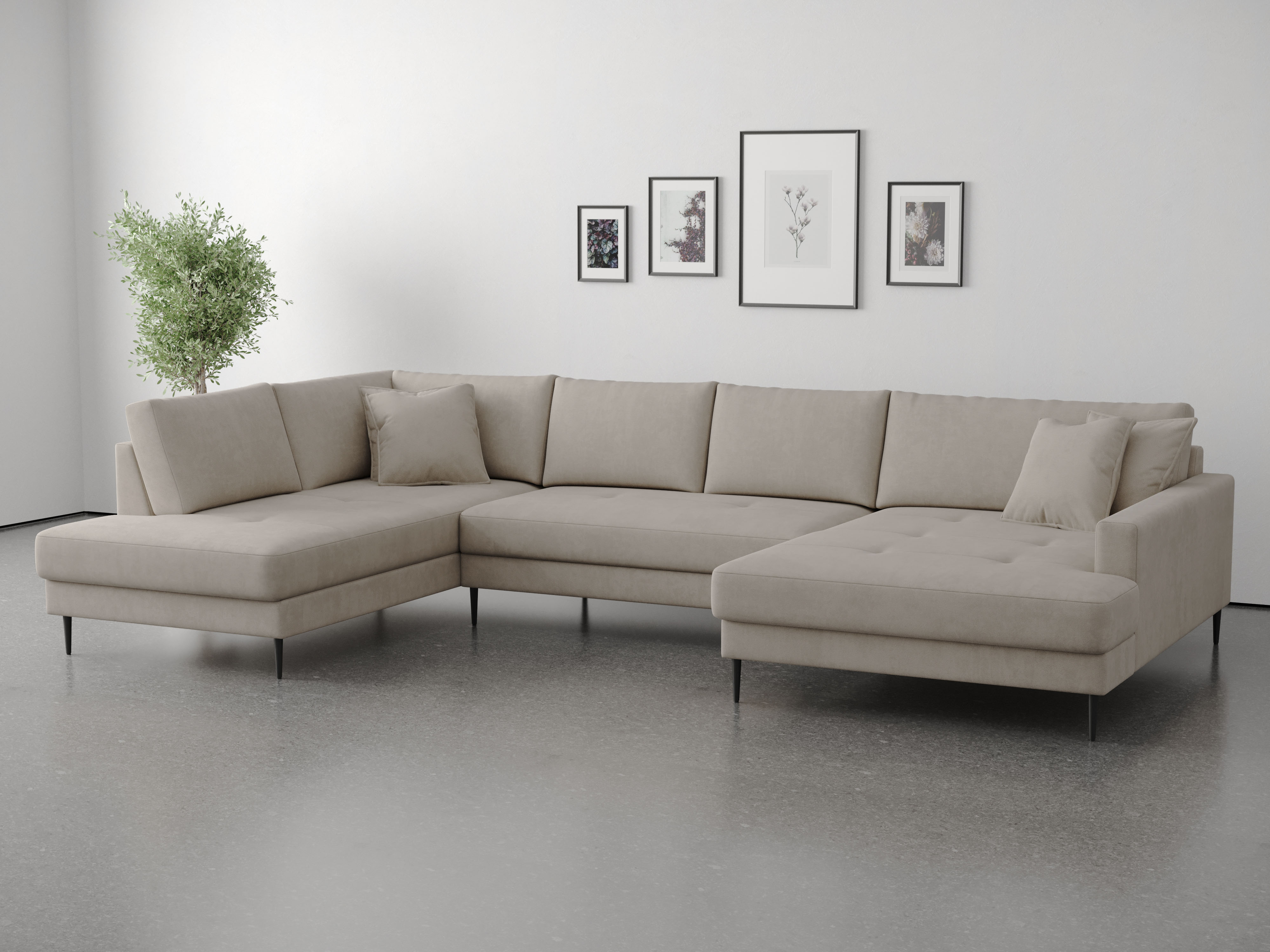 OTTO home Wohnlandschaft "Summer" U-Form, B: 360cm in Cord & Struktur