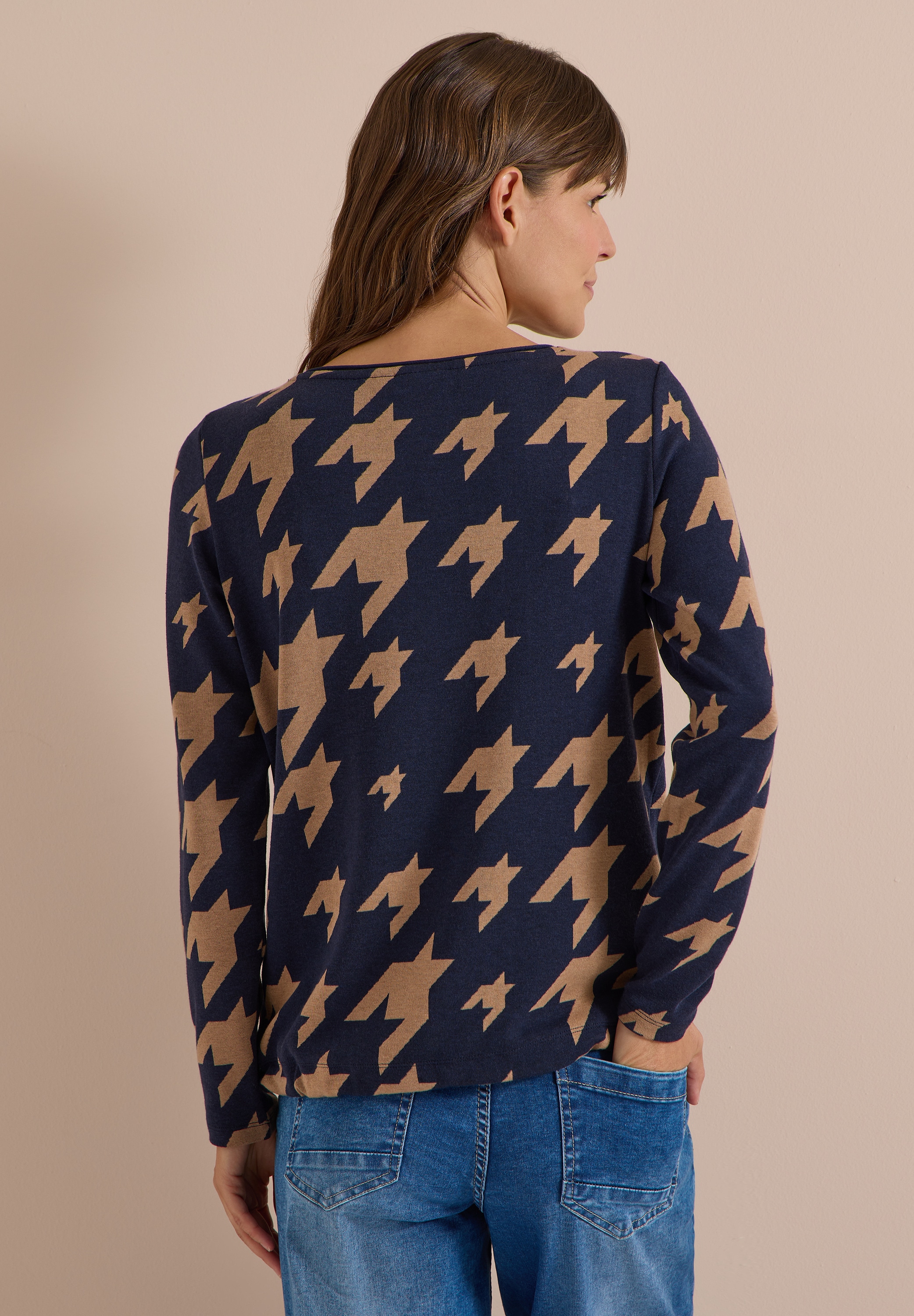 Cecil Langarmshirt mit Elastiksaum und Tunnelzug