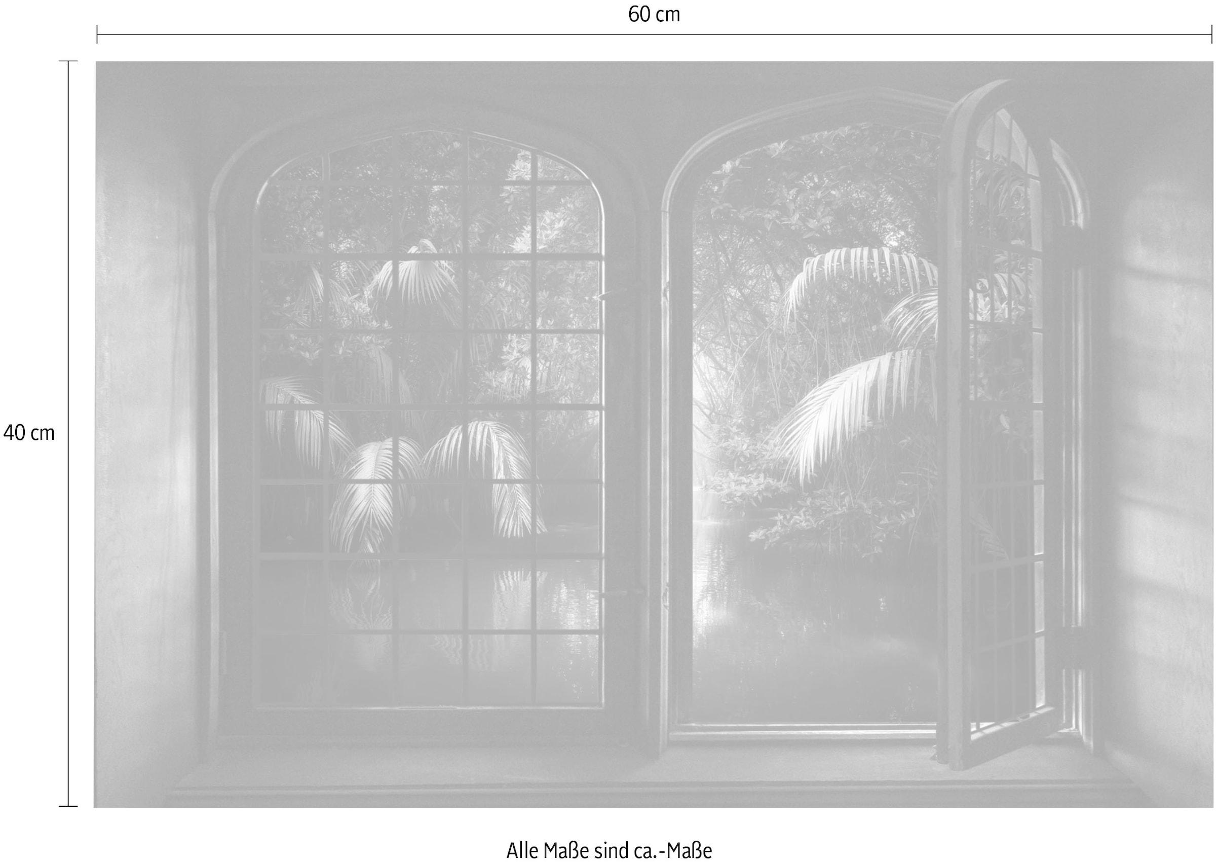 queence Wandsticker »Urwald«, Wandsticker, Wandbild, selbstklebend, 3D, Fenster