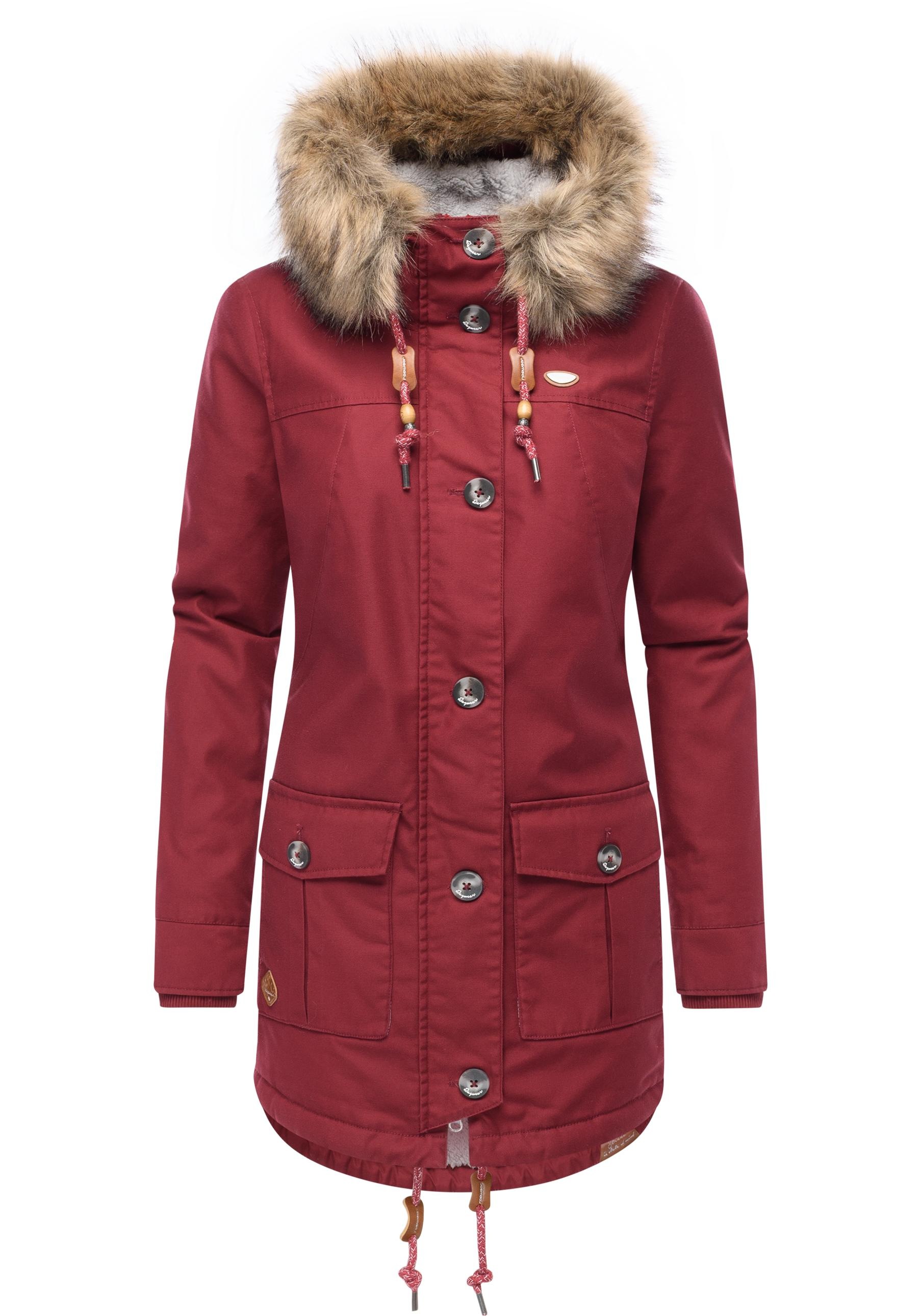 Ragwear Outdoorjacke »Jane YOUMODO«, mit Kapuze, Leicht gefütterte Winterjacke mit Kapuze
