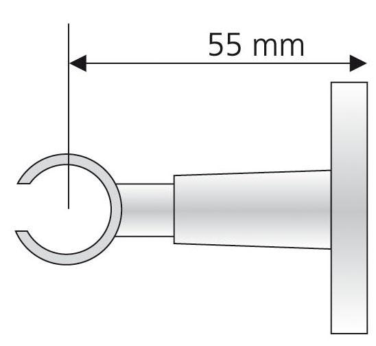 Liedeco Deckenträger für Gardinenstangen, (1 Gardinenstangen | mm kaufen BAUR für St.), Ø 16