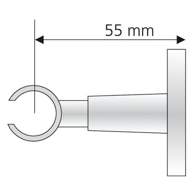 Liedeco Deckenträger für Gardinenstangen, (1 St.), für Gardinenstangen Ø 16  mm kaufen | BAUR