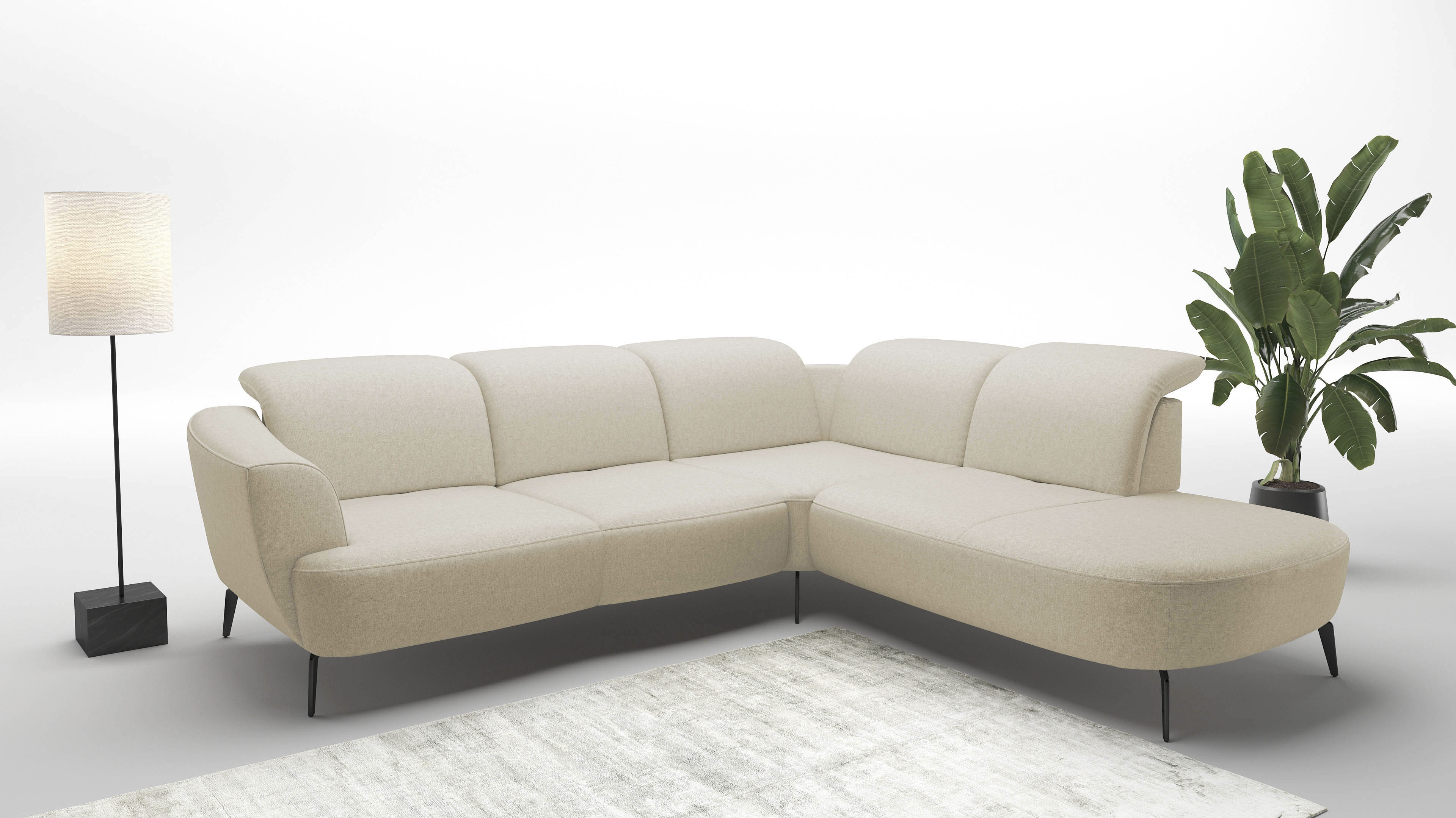 sit&more Ecksofa "Zoe" ink.Sitztiefenverstellung, wahlweise mit Kopfteilverstellung