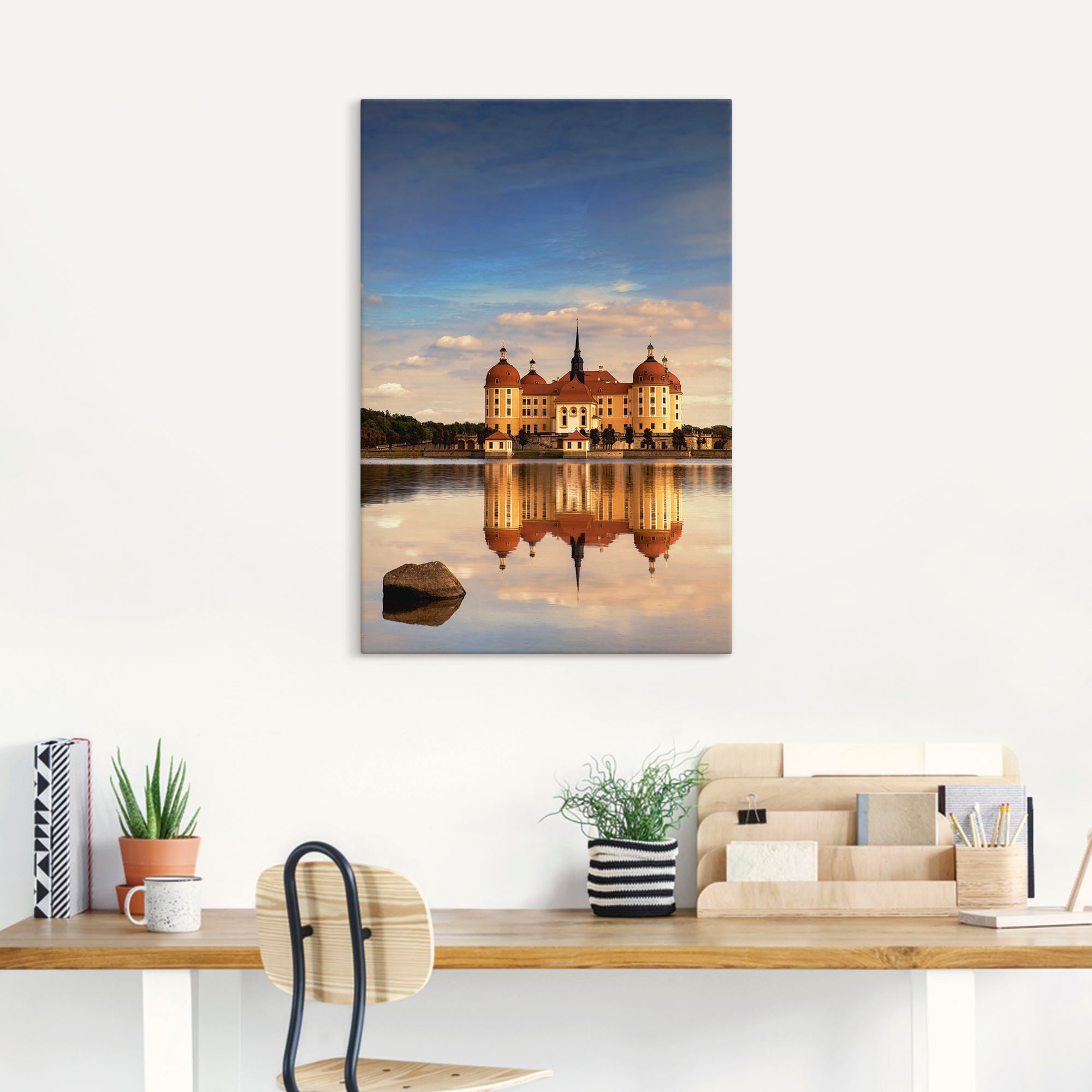 Artland Wandbild »Schloss in Moritzburg«, Gebäude, Größen oder versch. Alubild, als Leinwandbild, bestellen St.), Poster BAUR | (1 Wandaufkleber