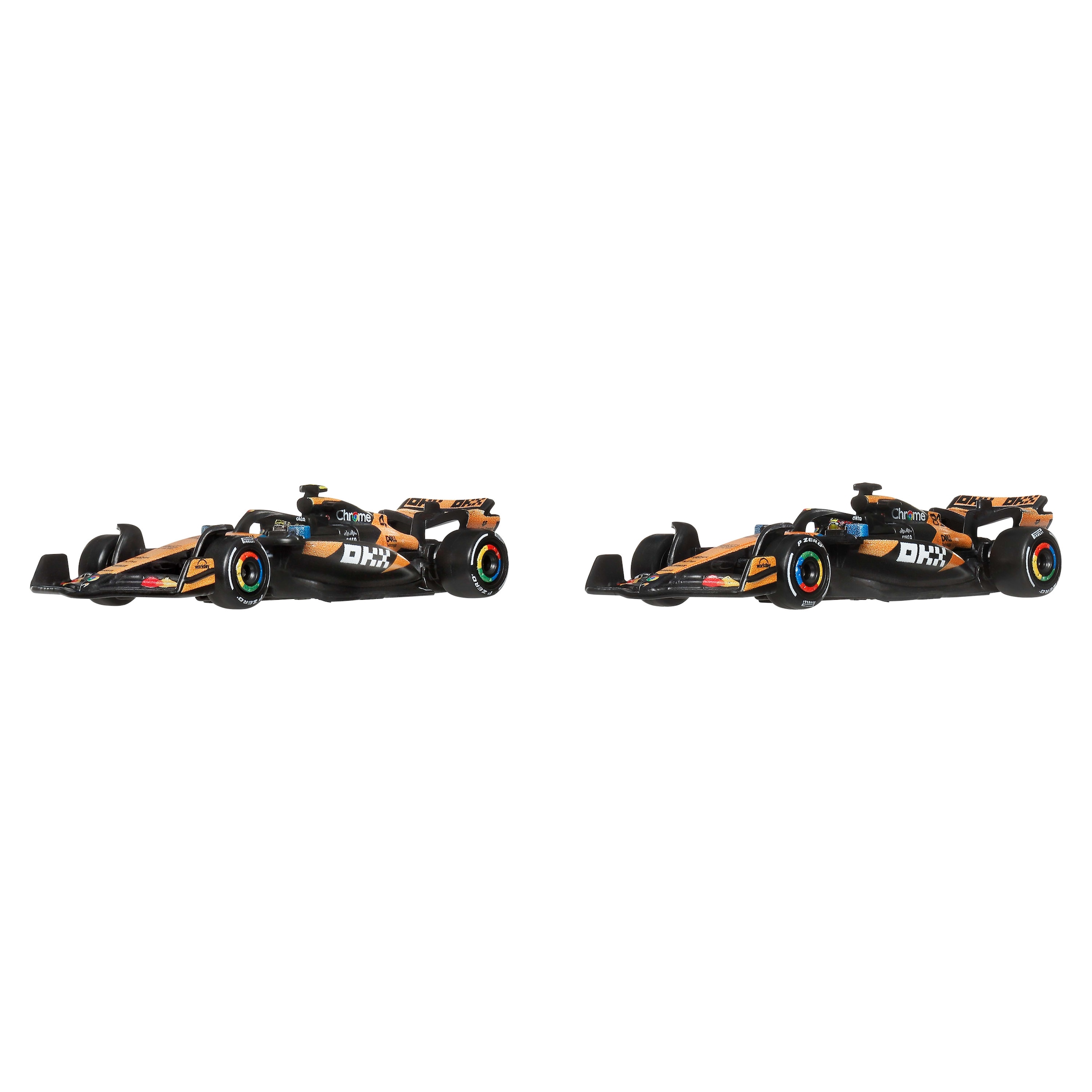 Hot Wheels Spielzeug-Rennwagen »Premium Formel 1, McLaren F1-Team Oscar Piastri und Lando Norris« Maßstab 1:64