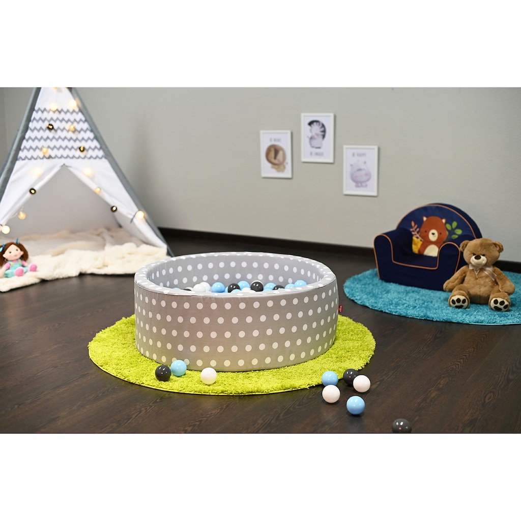 Knorrtoys® Bällebad »Soft, Grey White Dots«