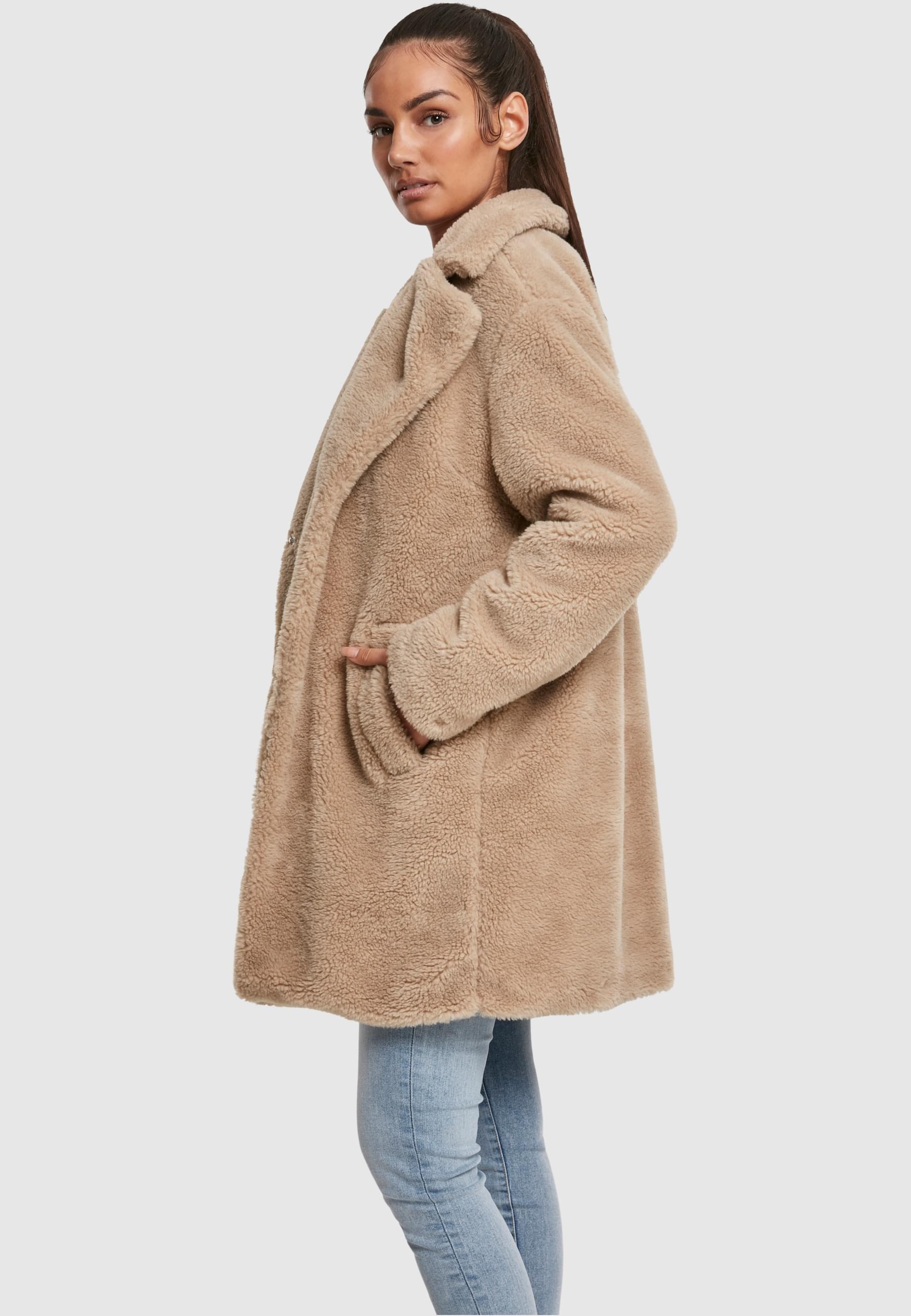 URBAN CLASSICS Parka »Urban Classics Damen Ladies Oversized Sherpa Coat«, (1 St.), ohne Kapuze