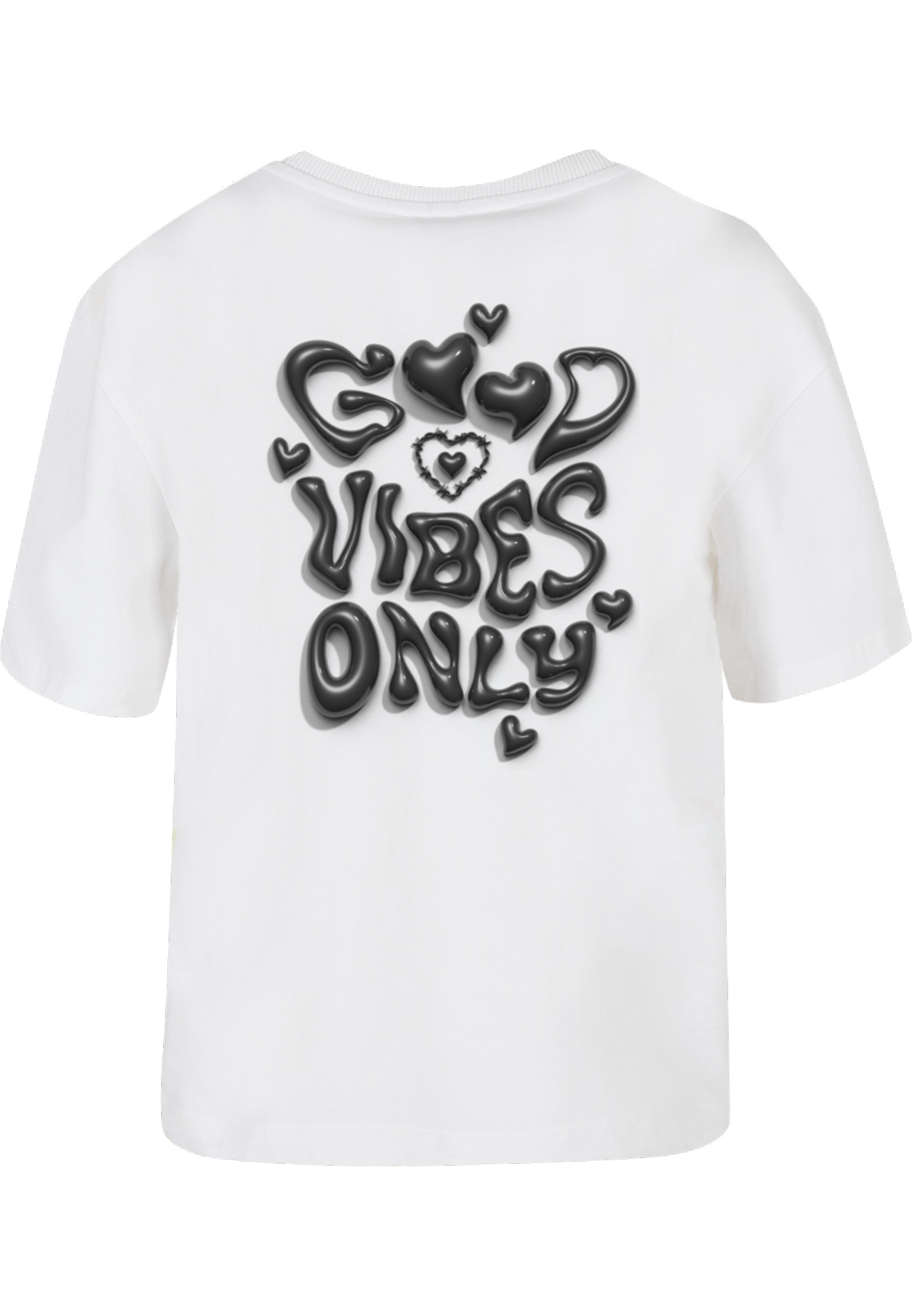 Miss Tee T-Shirt "Miss Tee Damen Good Vibes Only Heart Tee" 1 Stk. günstig online kaufen