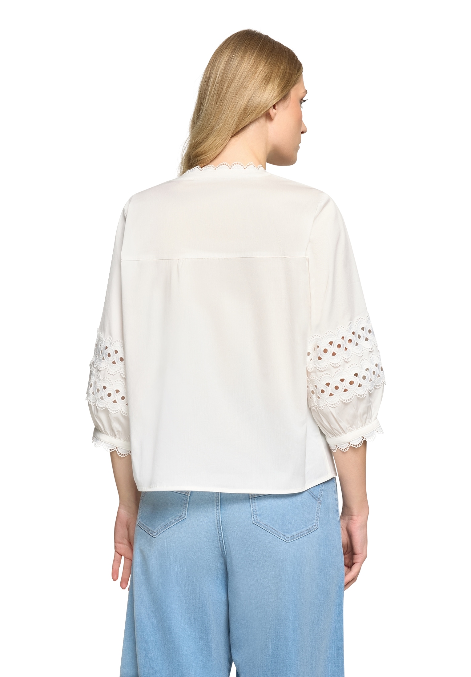Betty&Co Schlupfbluse »Damen mit Spitzeneinsatz«