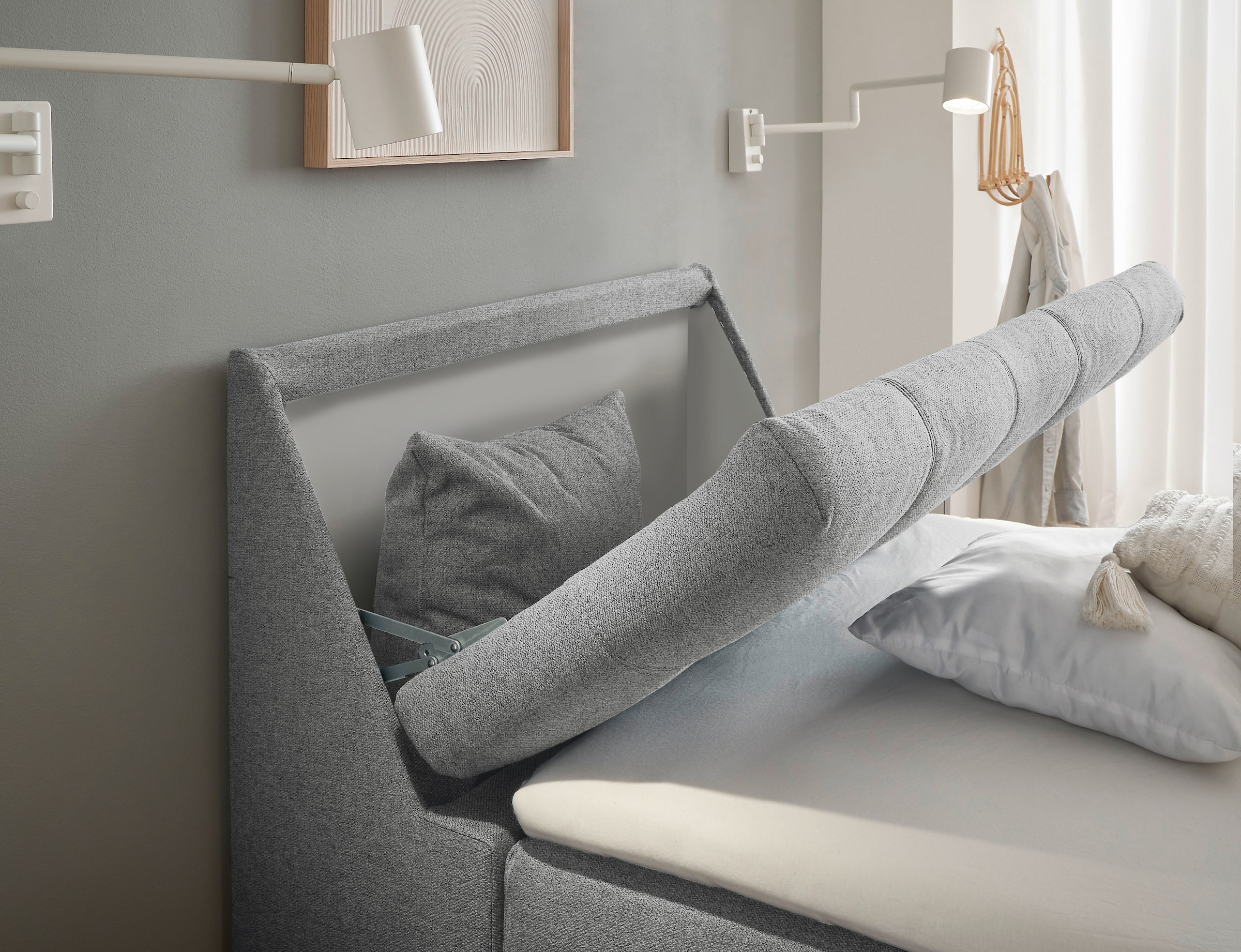 ED EXCITING DESIGN Boxbett »Atlantis«, mit Bettkasten und Stauraum im Kopfteil