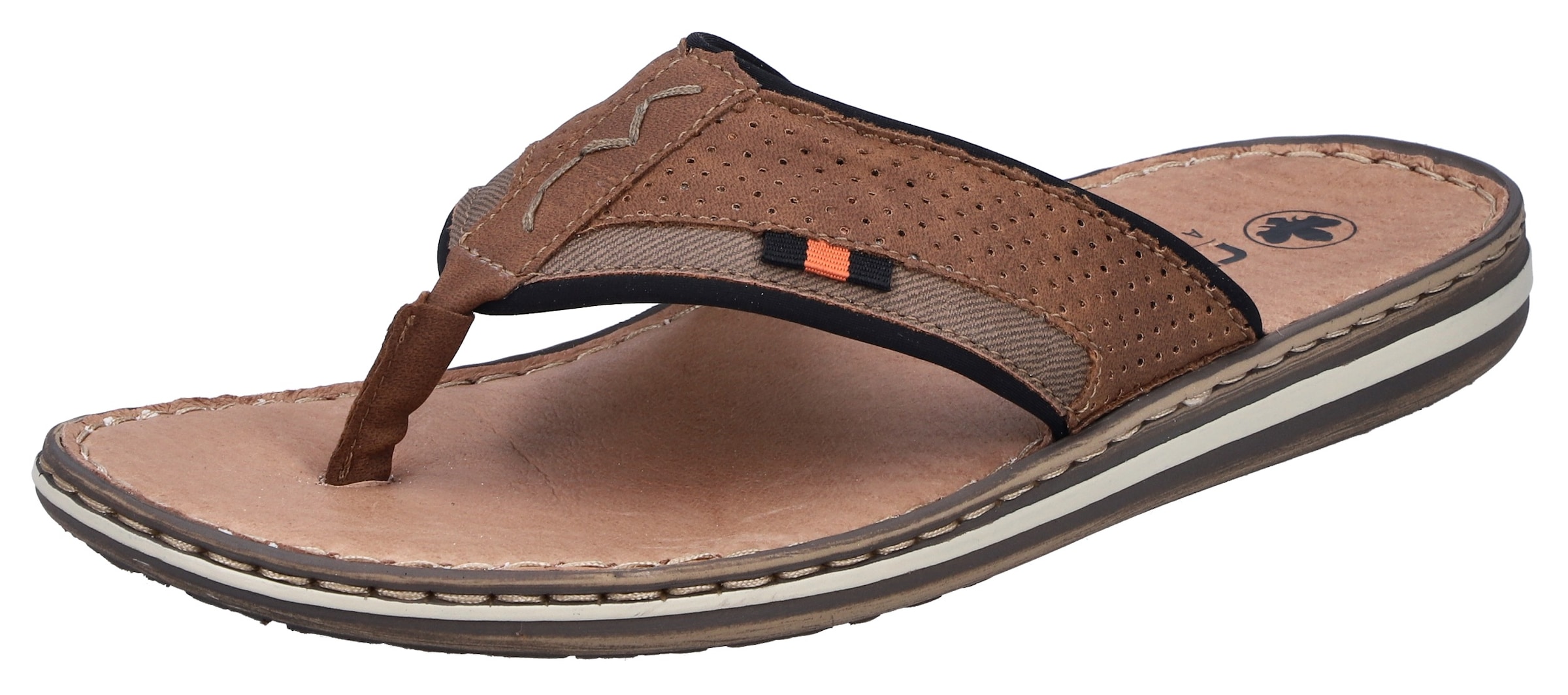Rieker Zehentrenner Sommerschuh, Strandschuh Mit Weicher Leder-Innensohle