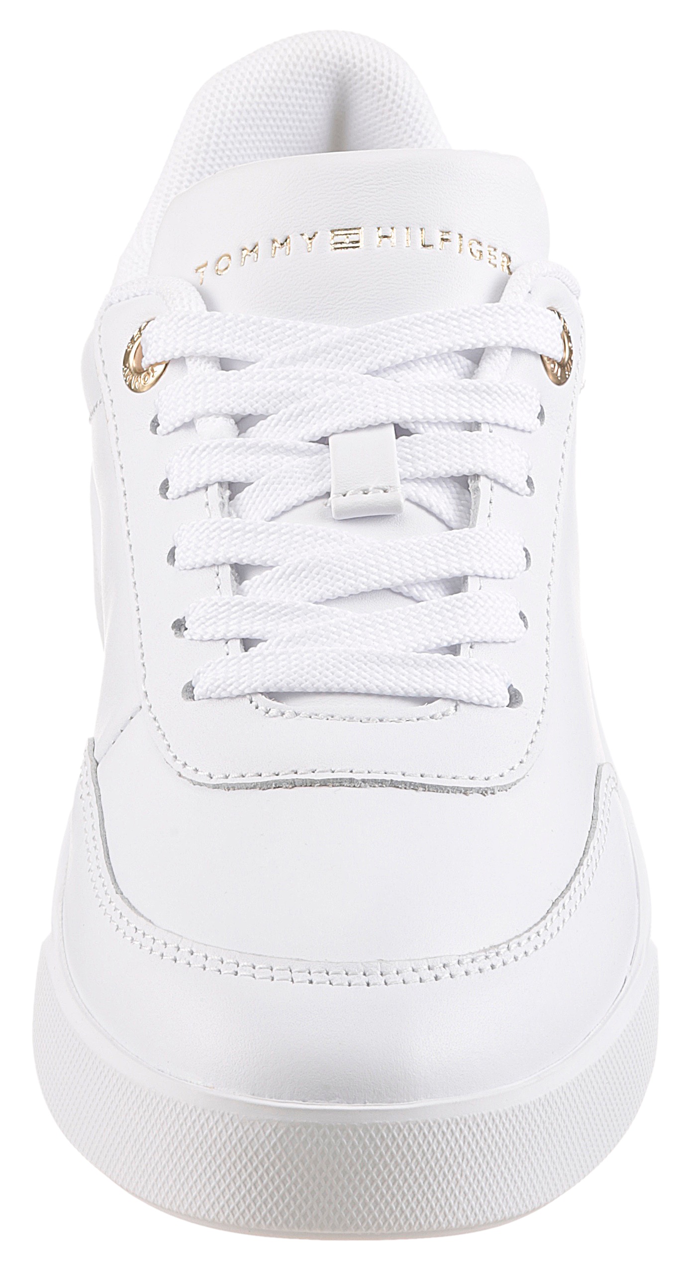 Thumbnail - Tommy Hilfiger Plateausneaker "ESSENTIAL CHIC COURT SNEAKER", Freizeitschuh, Halbschuh, Schnürer, goldfarbenen Details i...