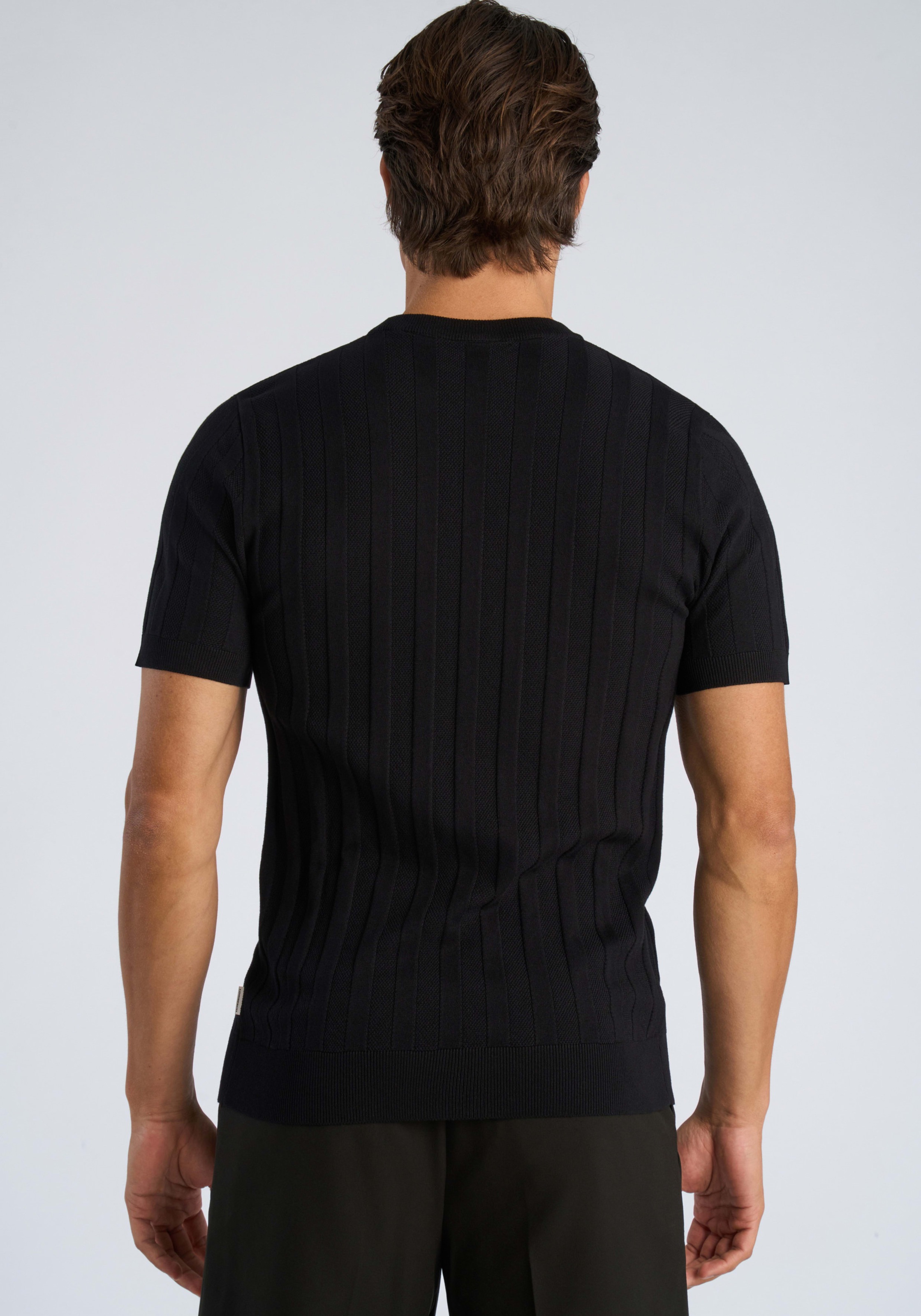 LINDBERGH Kurzarmpullover mit Struktur-Muster günstig online kaufen