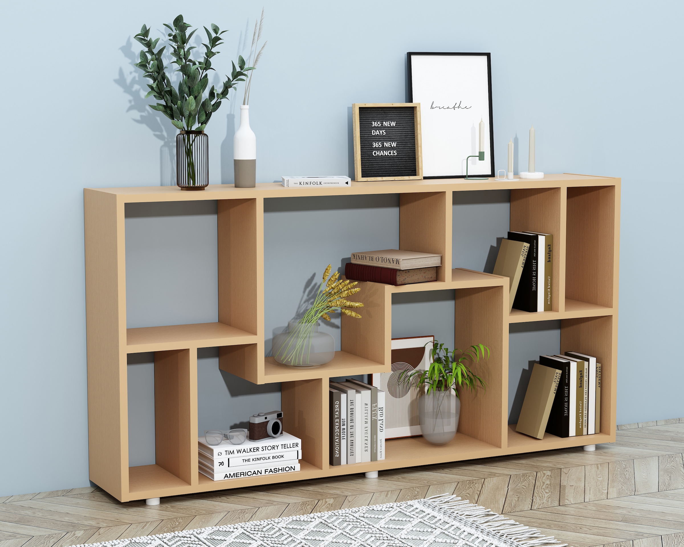 VCM Standregal »Holz Stand Regal Raumteiler Bücherregal Lanisa L«