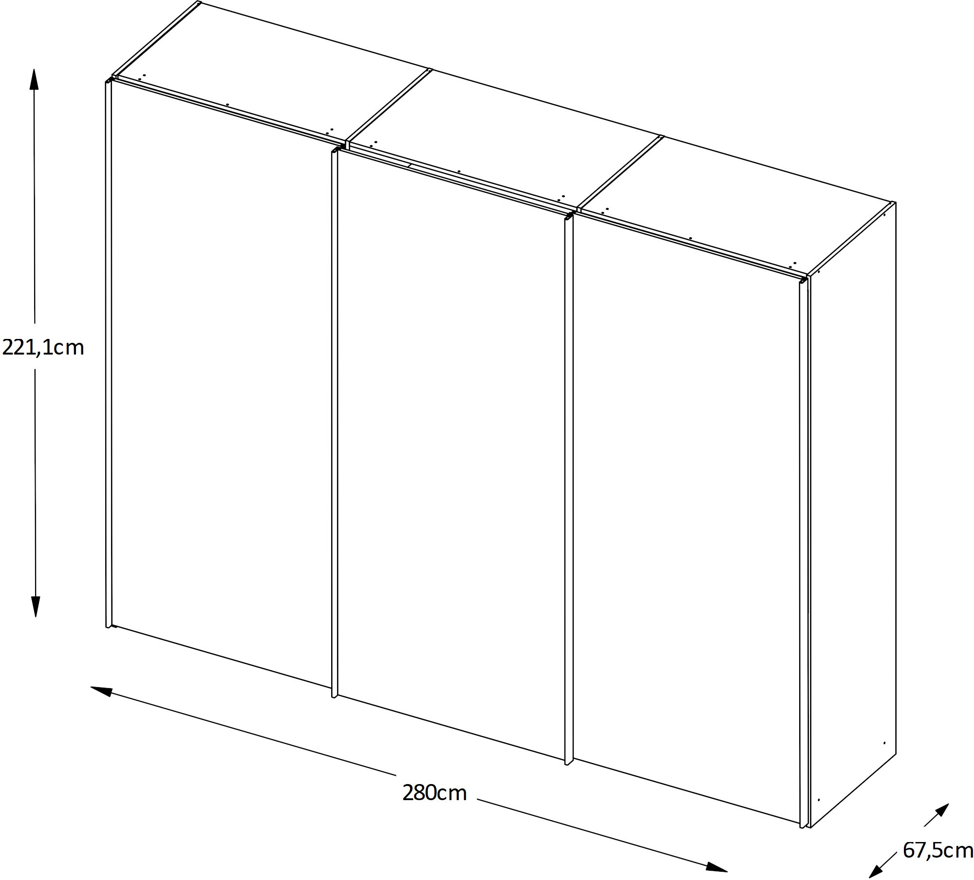 STAUD Schwebetürenschrank »Includo Glas, Made in Germany«