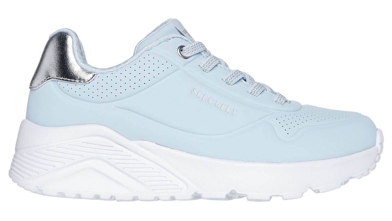 Skechers Sneaker »UNO LITE«, Schnür,-Plateausneaker mit Metallic, Größenschablone zum Download