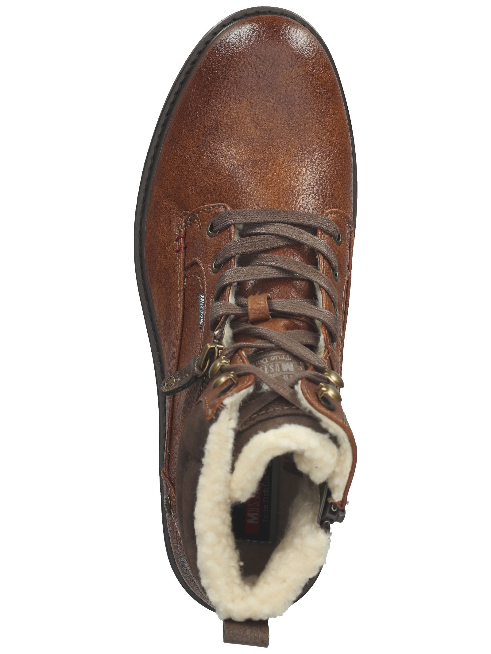 Mustang Shoes Schnürstiefelette »Mustang Shoes Stiefelette Lederimitat«