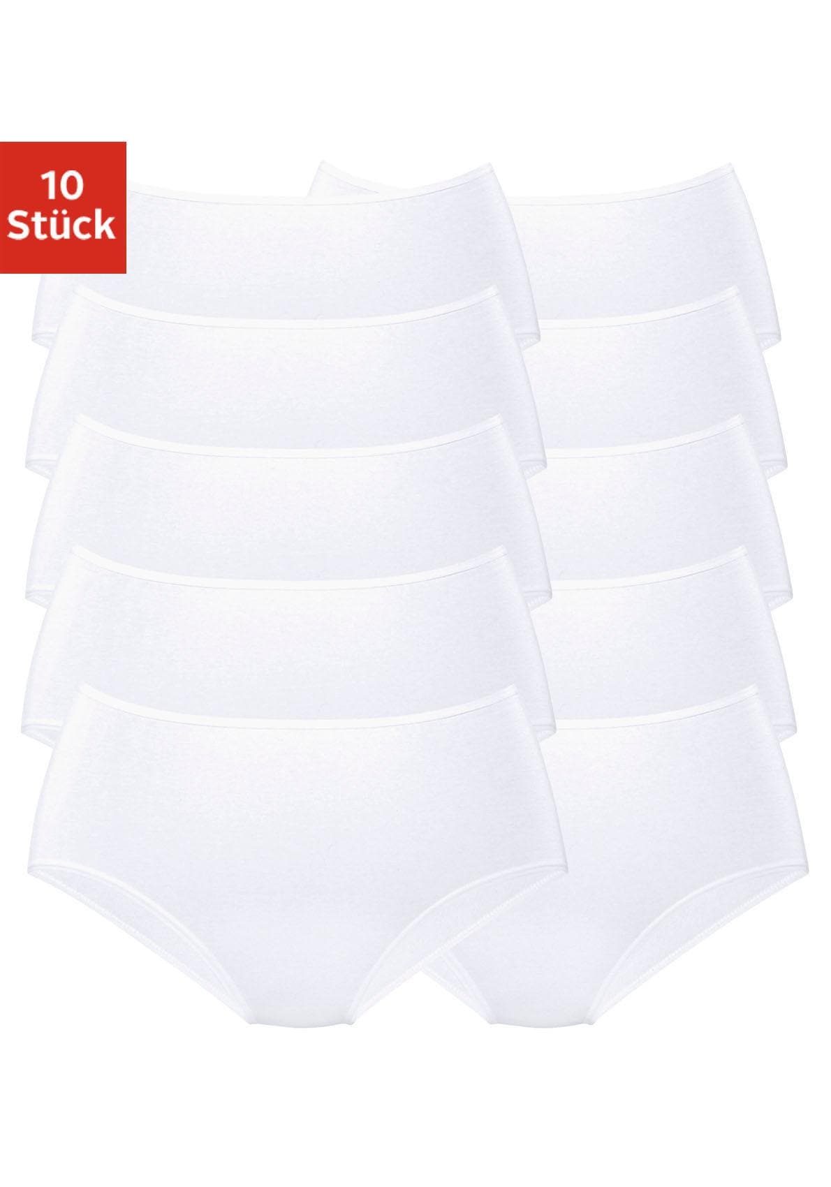 petite fleur Hüftslip, (10er-Pack), aus elastischer Baumwolle