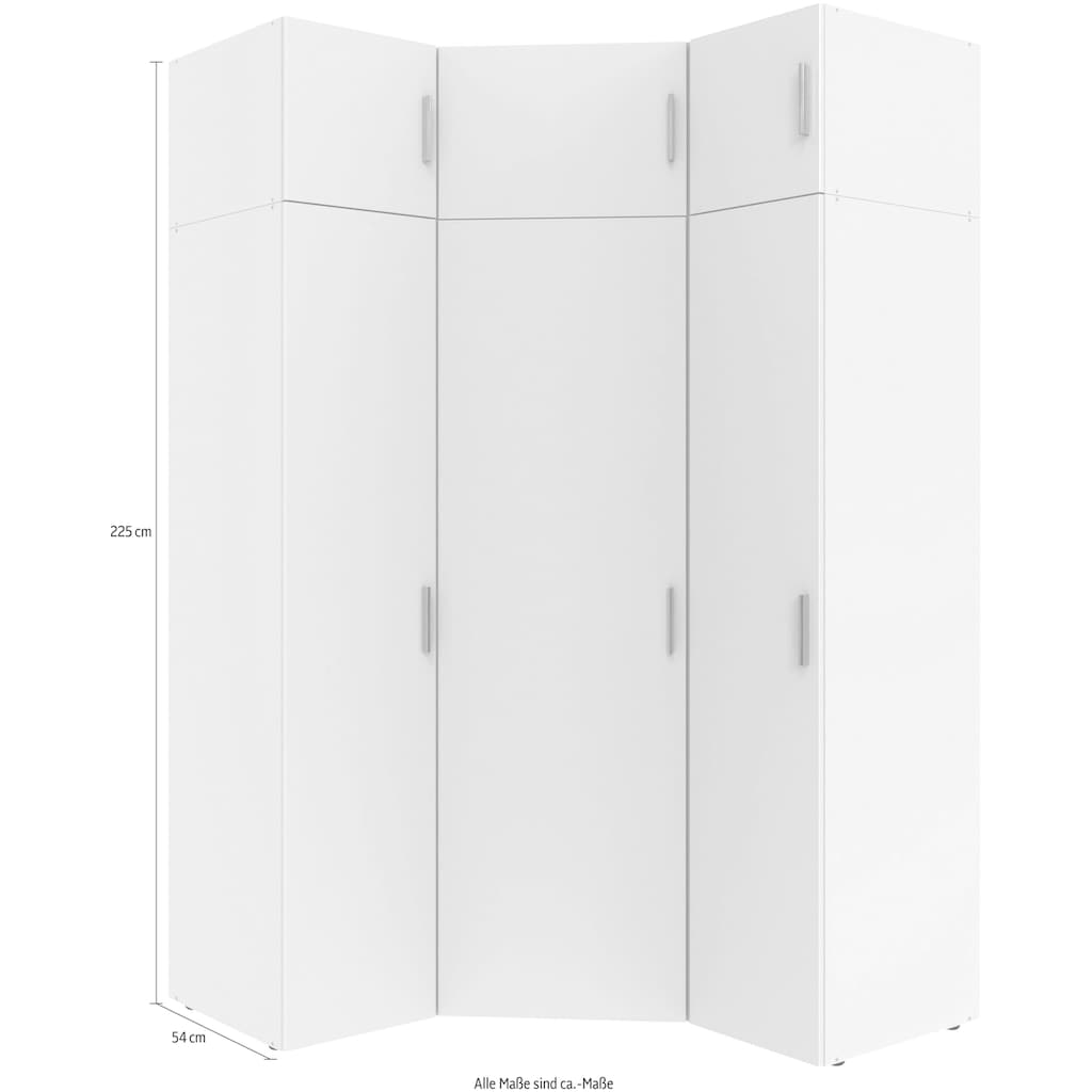 Wimex Schranksystem »Münster«, (Spar-Set, 6tlg: Eckschrank+ 2 Schränke 50cm breit+ 3 Aufsatzmodule)