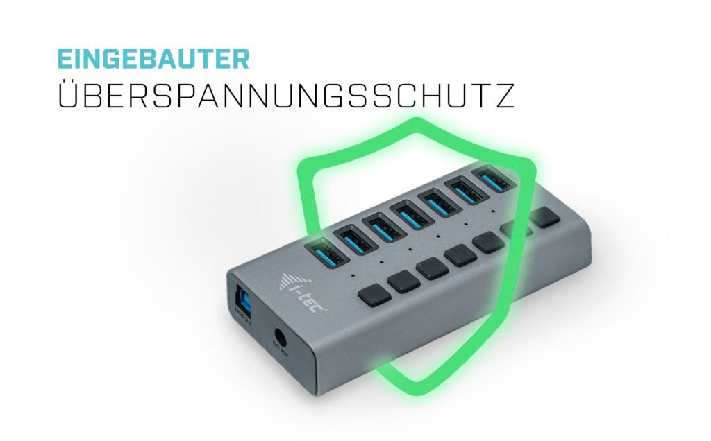 I-TEC USB-Verteiler »USB 3.0 Charging HUB 7port + Power Adapter 36 W«