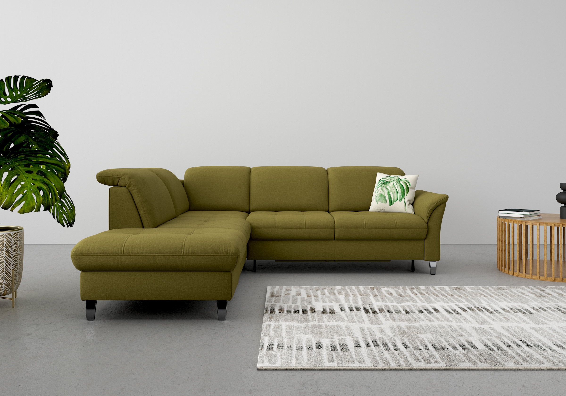 sit&more Ecksofa "Maggiore L-Form" wahlweise mit Kopfteilverstellung, Schlaffunktion und Stauraum