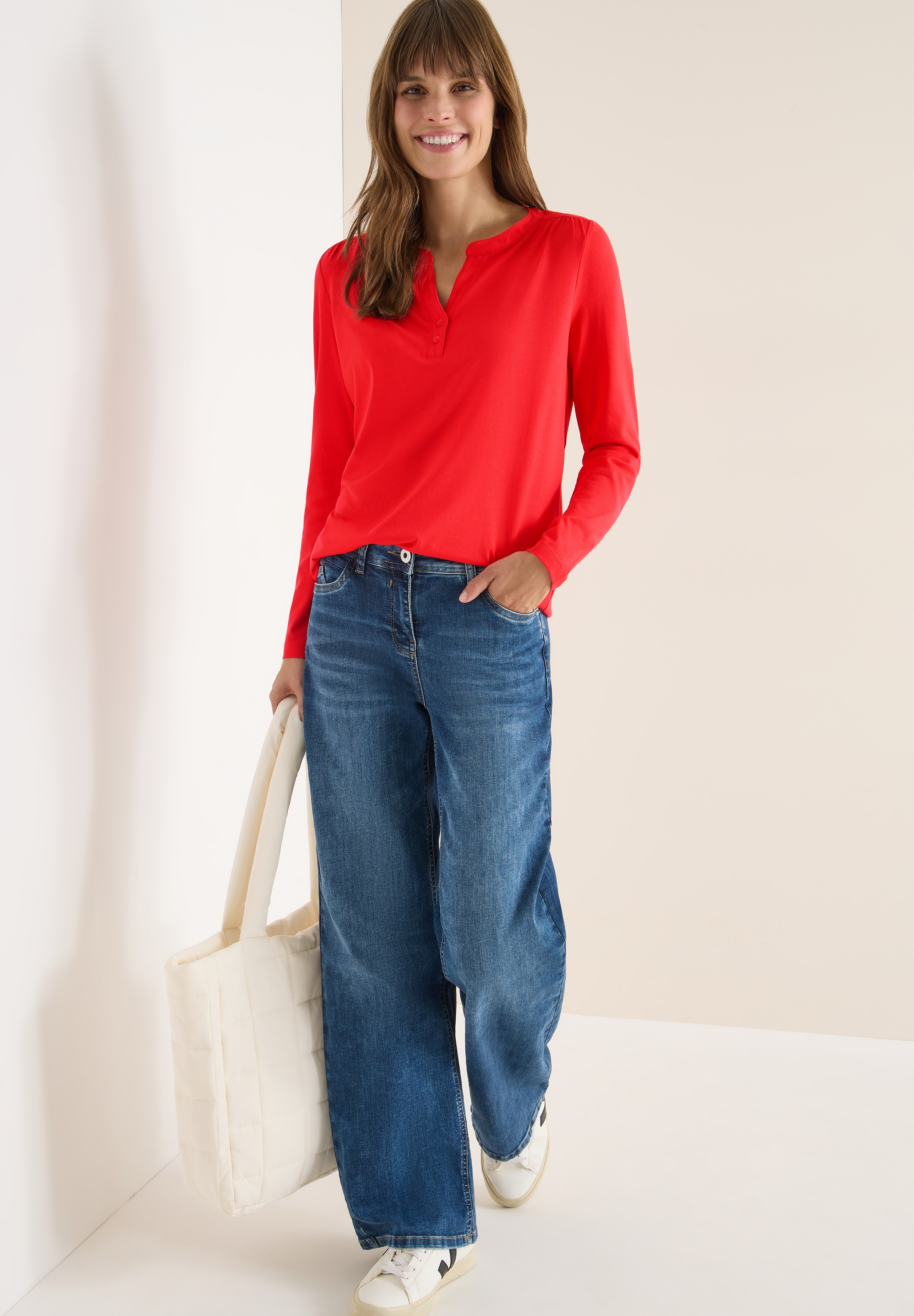 Cecil Langarmshirt im soften Baumwoll-Mix günstig online kaufen