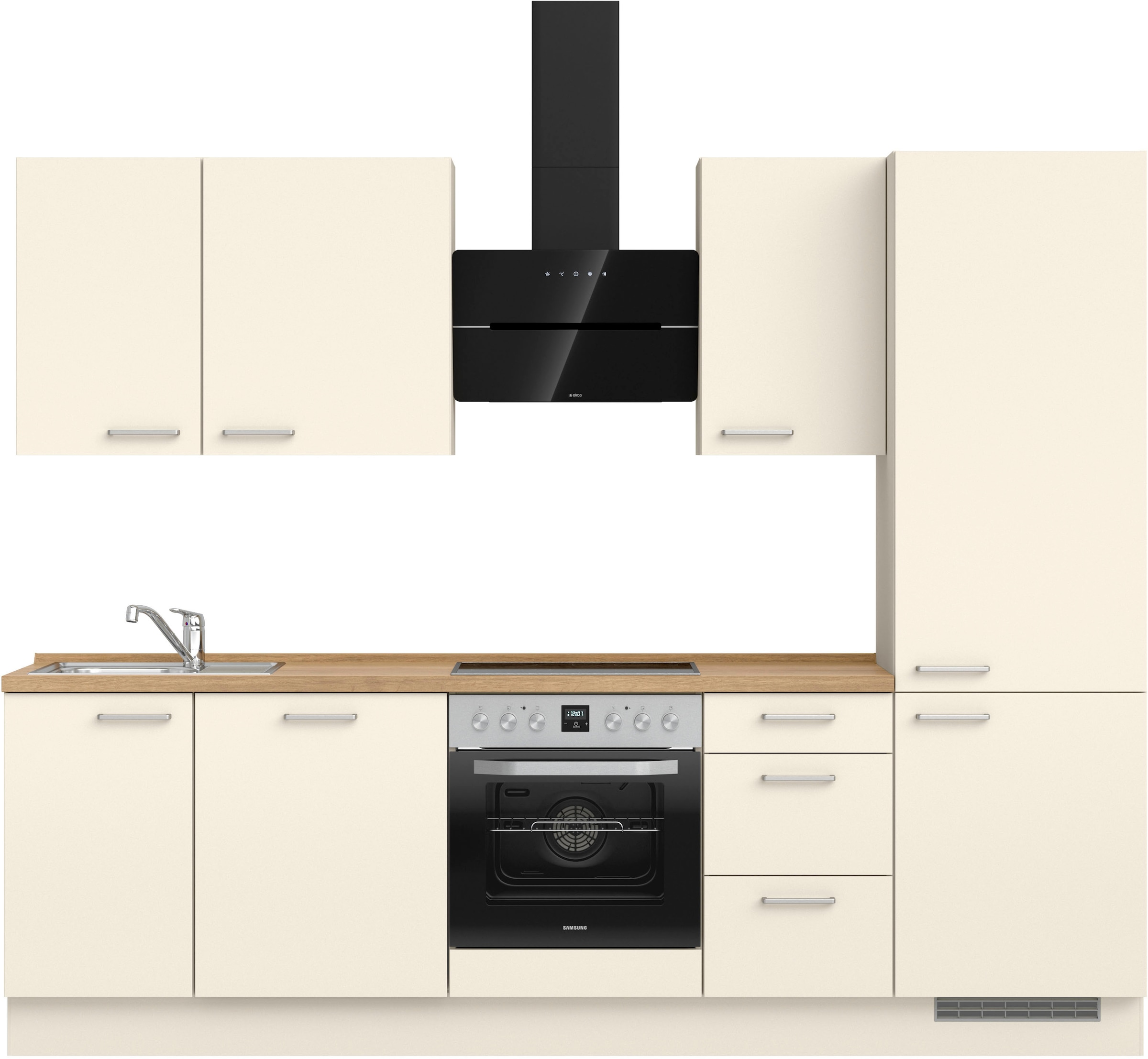 nobilia Küchenzeile ""Touch II", NEU: individuell anpassbar mit gratis Profi-Beratung" vormontiert, Breite 270 cm, Ausrichtung wählbar, wahlw. mit E-Geräten