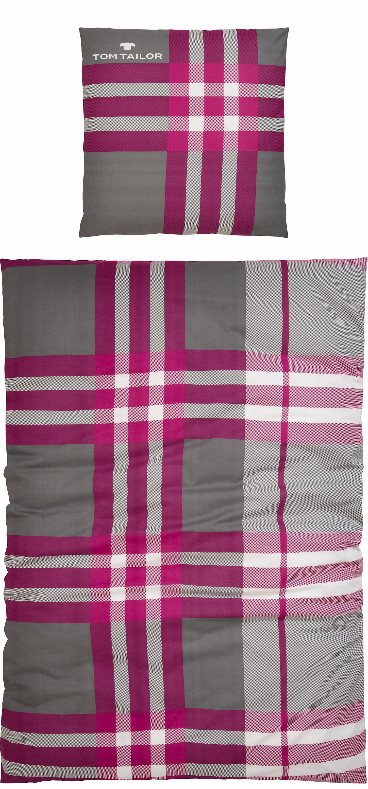 TOM TAILOR HOME Bettwäsche »Nick in Gr. 135x200 oder 155x220 cm«, mit Gratiszugabe Gästehandtuch