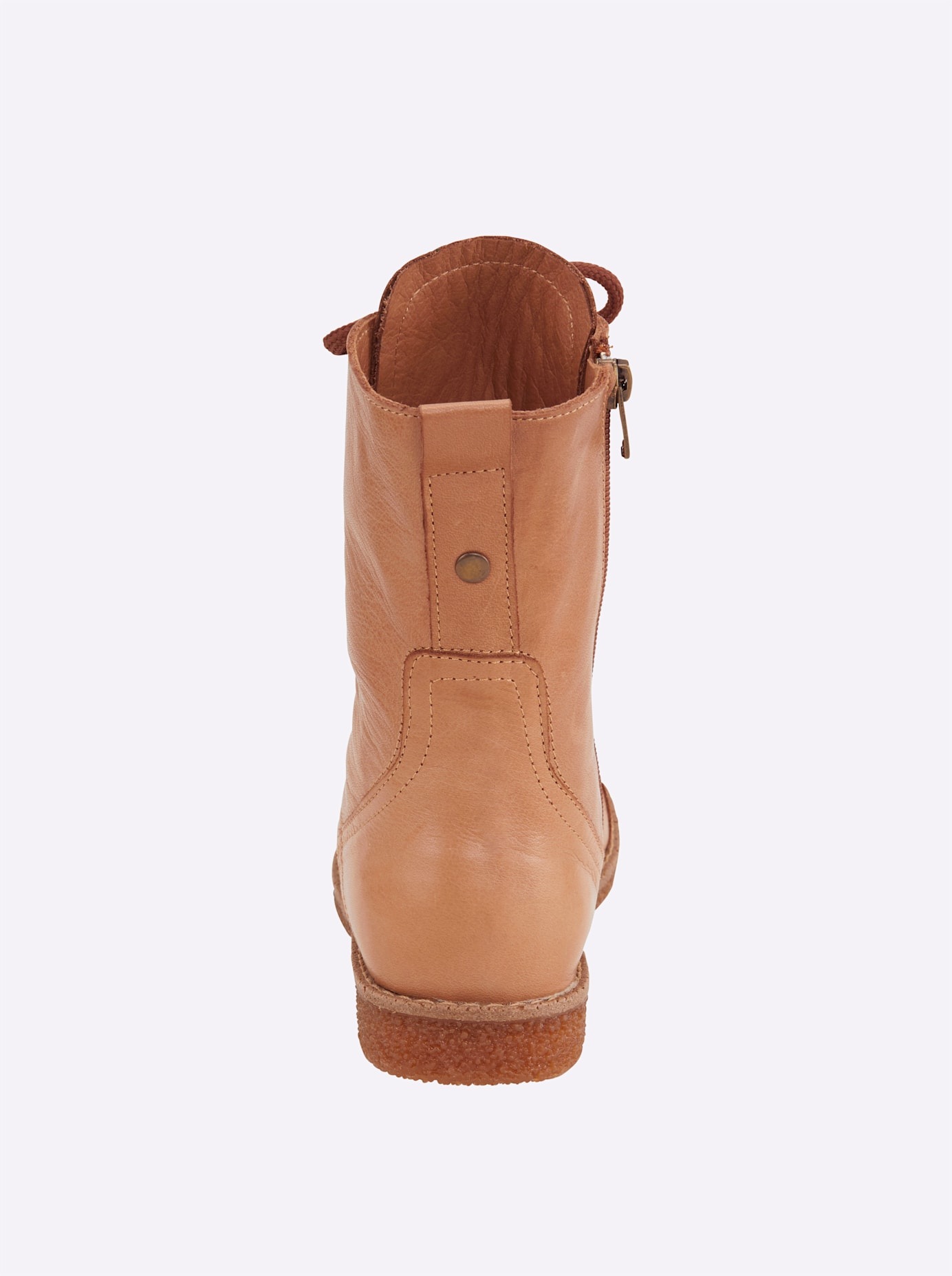 Schnürstiefelette ANDREA CONTI, Damen, Gr. 37, braun (camel), Glattleder, Leder, Rindsleder, Schuhe Schnürstiefelette 3