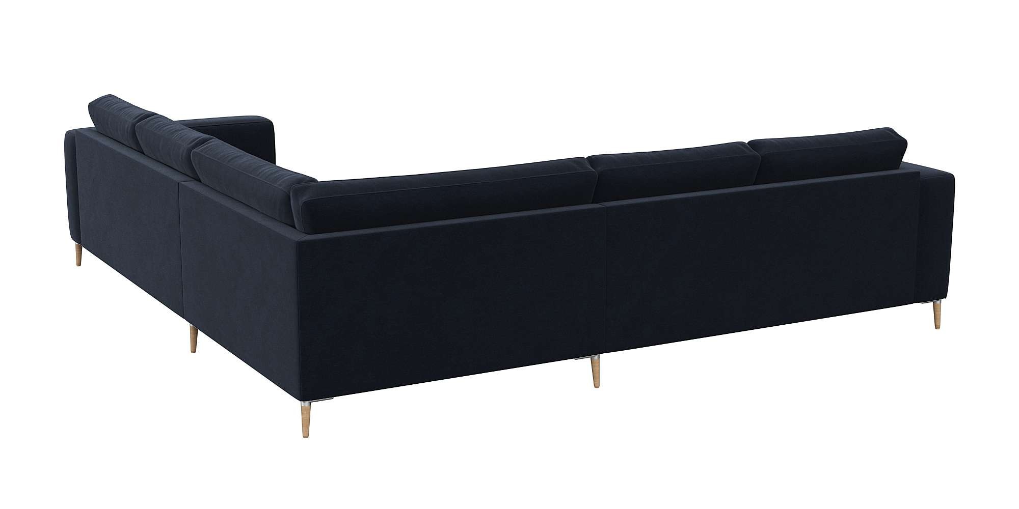 FLEXLUX Ecksofa »Fiore, gleichschenklig, super Sitzkomfort durch Kaltschaum im Sitz«, breite Armlehnen, Füße Alu+ Eiche, L-Form