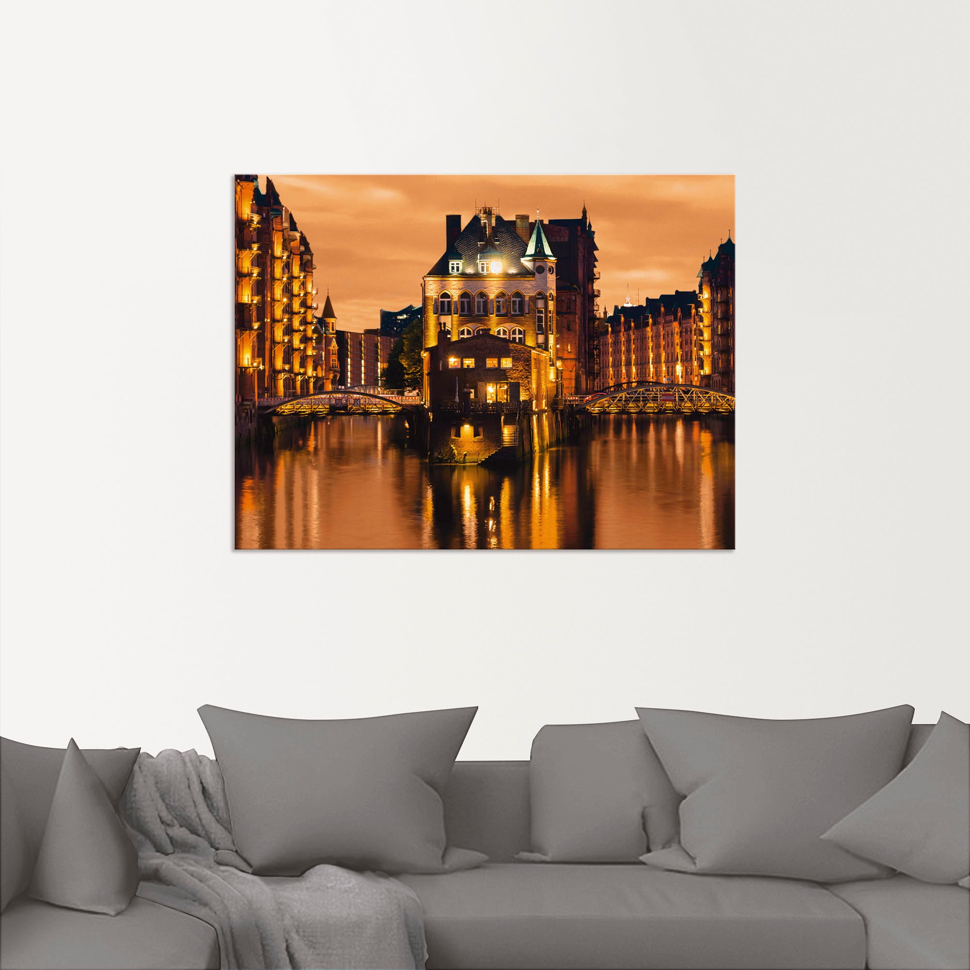 Artland Wandbild »Speicherstadt in Hamburg«, Deutschland, (1 St.), als Alubild, Outdoorbild, Leinwandbild in verschied. Größen