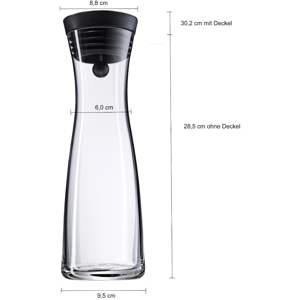 WMF Wasserkaraffe »Basic«, (1 tlg.), mit Silikonrand, 1 Liter