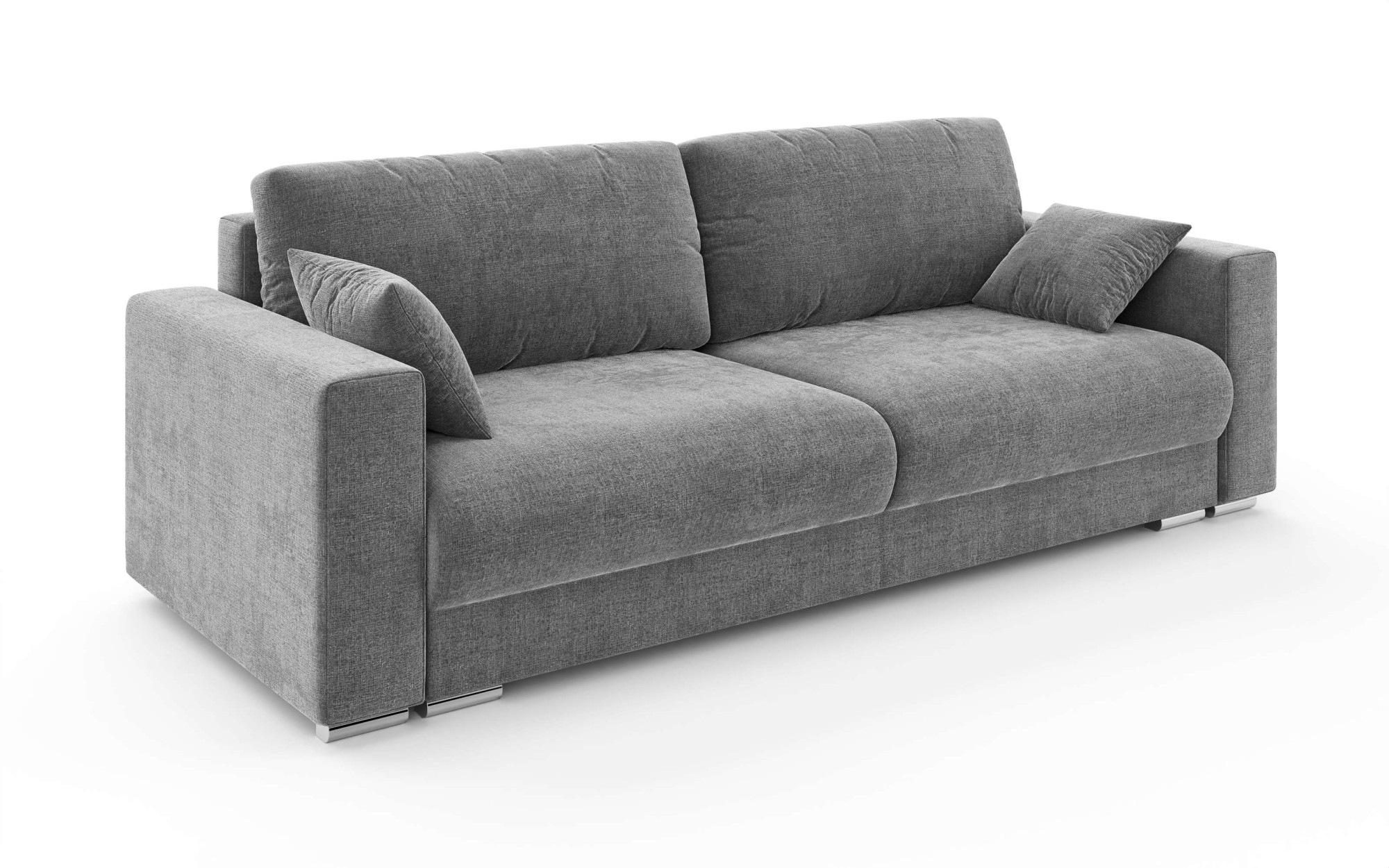 Home affaire 3-Sitzer »Stevinson Schlafsofa mit Bettkasten, Maße B/H/T: 229/87/97 cm« mit Wellenunterfederung, 2 Rückenkissen und 2 Zierkissen